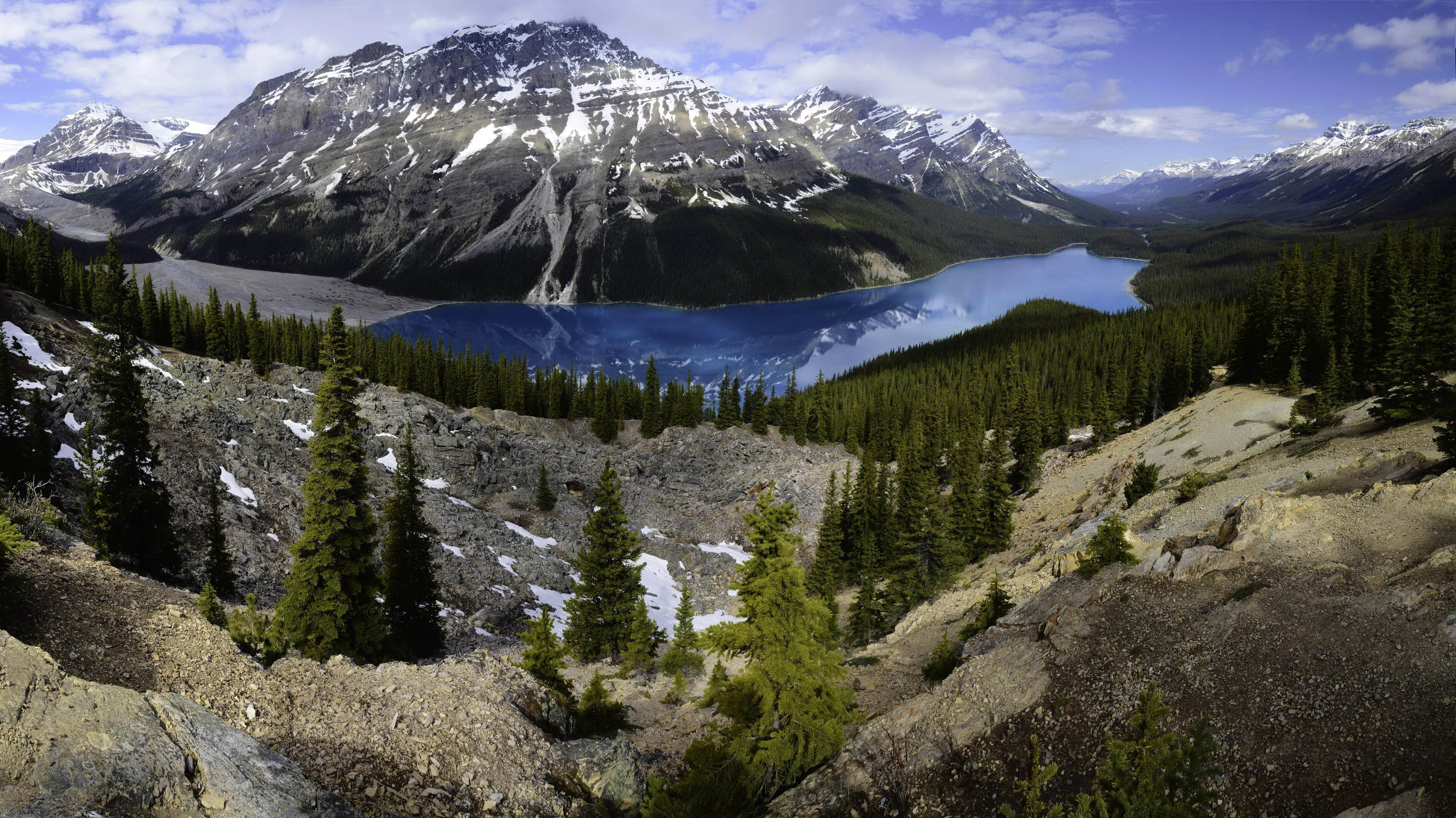Desktop Wallpaper Banff Canada Peyto Lake Nature mountain 3200x1800