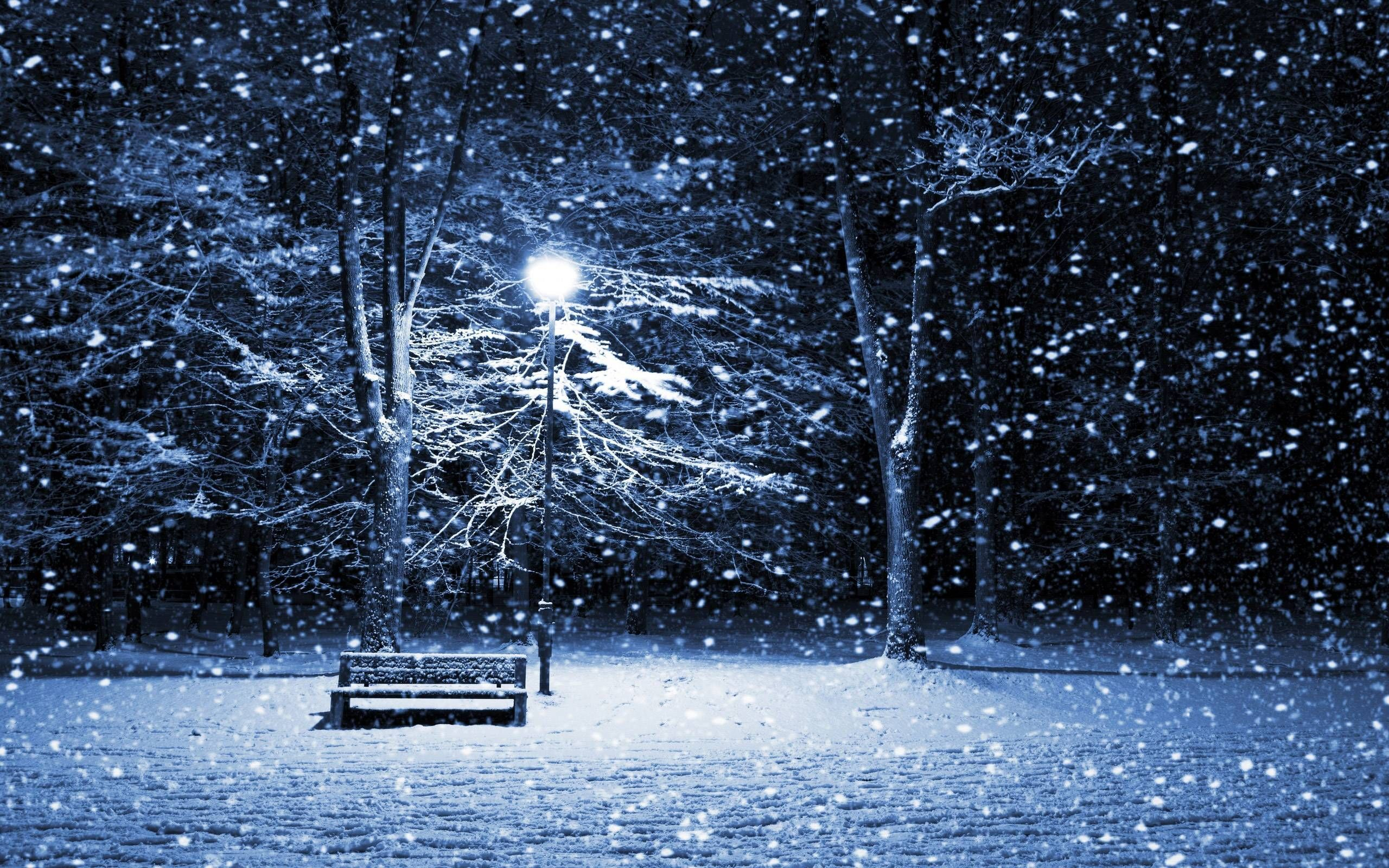 Snowing Wallpaper and Background 4K, HD, Dual Screen