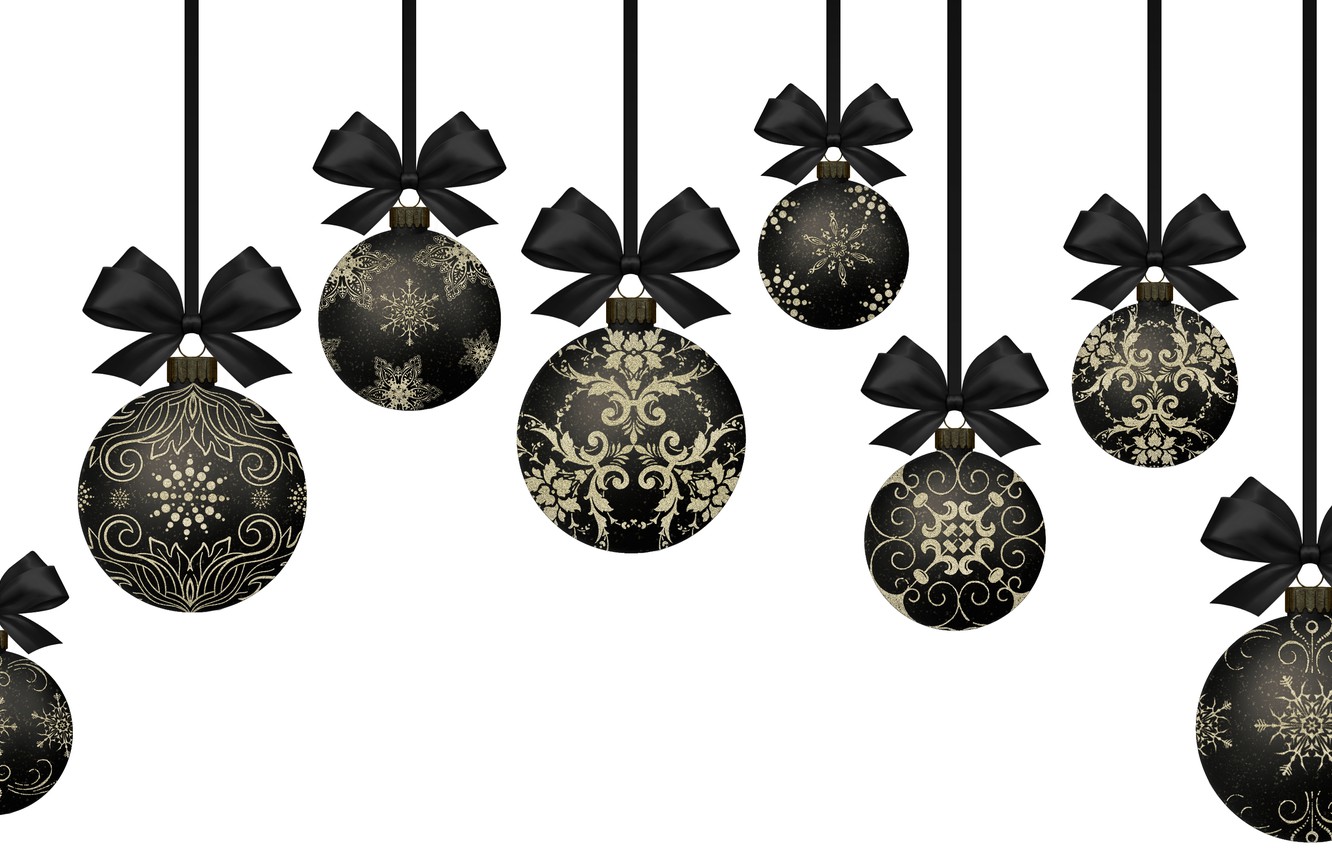 Black Christmas Ornaments Wallpapers - Wallpaper Cave