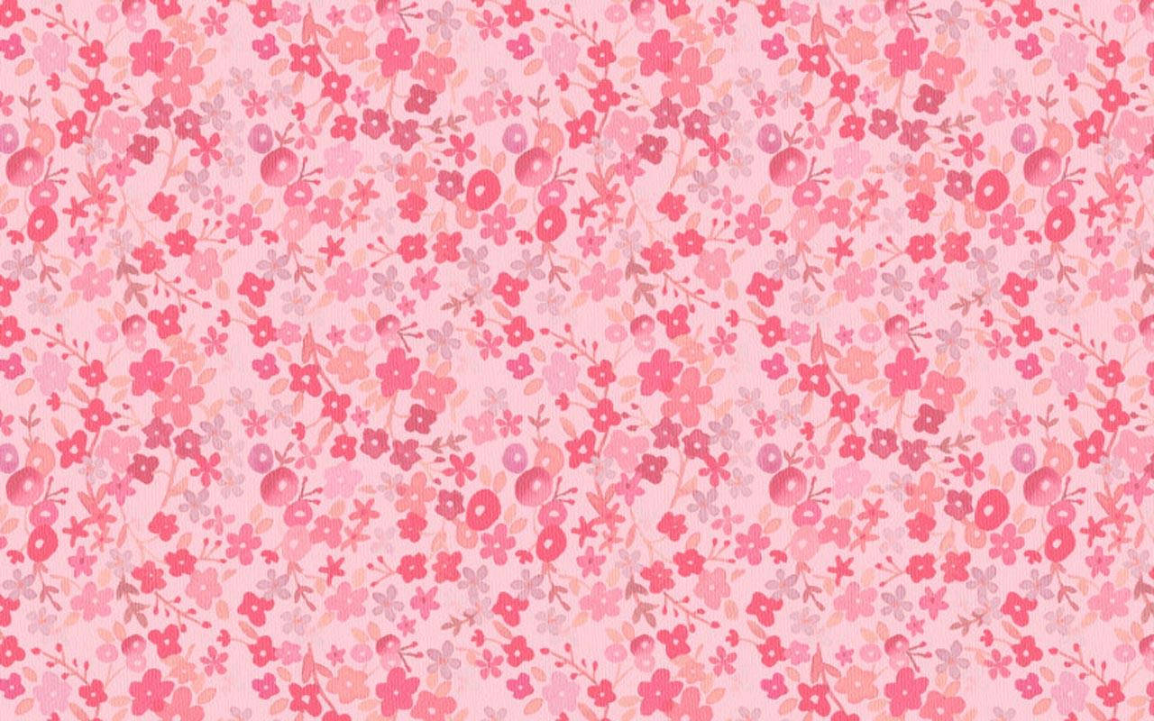 Download Pretty Pink Preppy Flowers Wallpaper