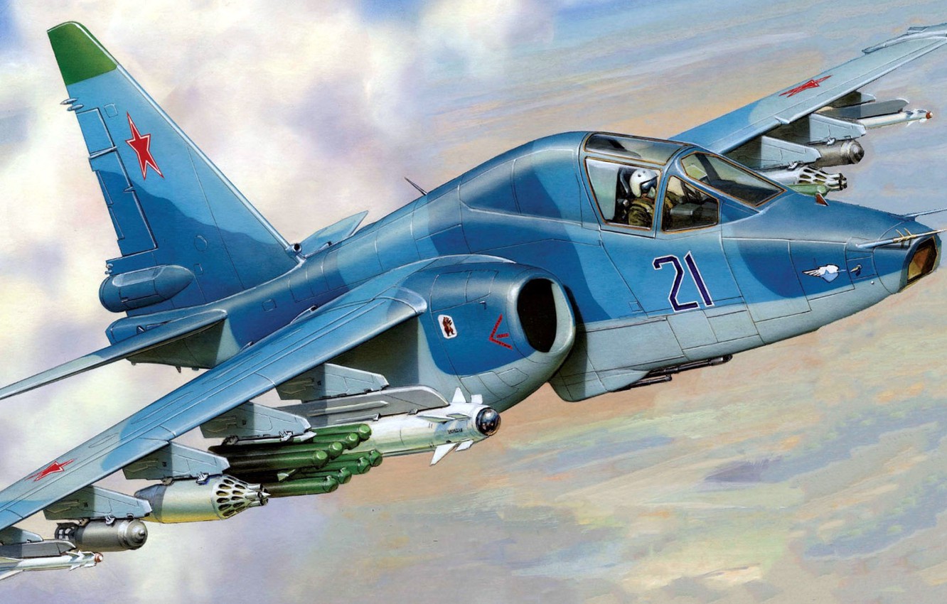 Wallpaper Figure, Attack, Sukhoi, Zhirnov, The Russian Air Force, The Su 39, Su 25TM Image For Desktop, Section авиация