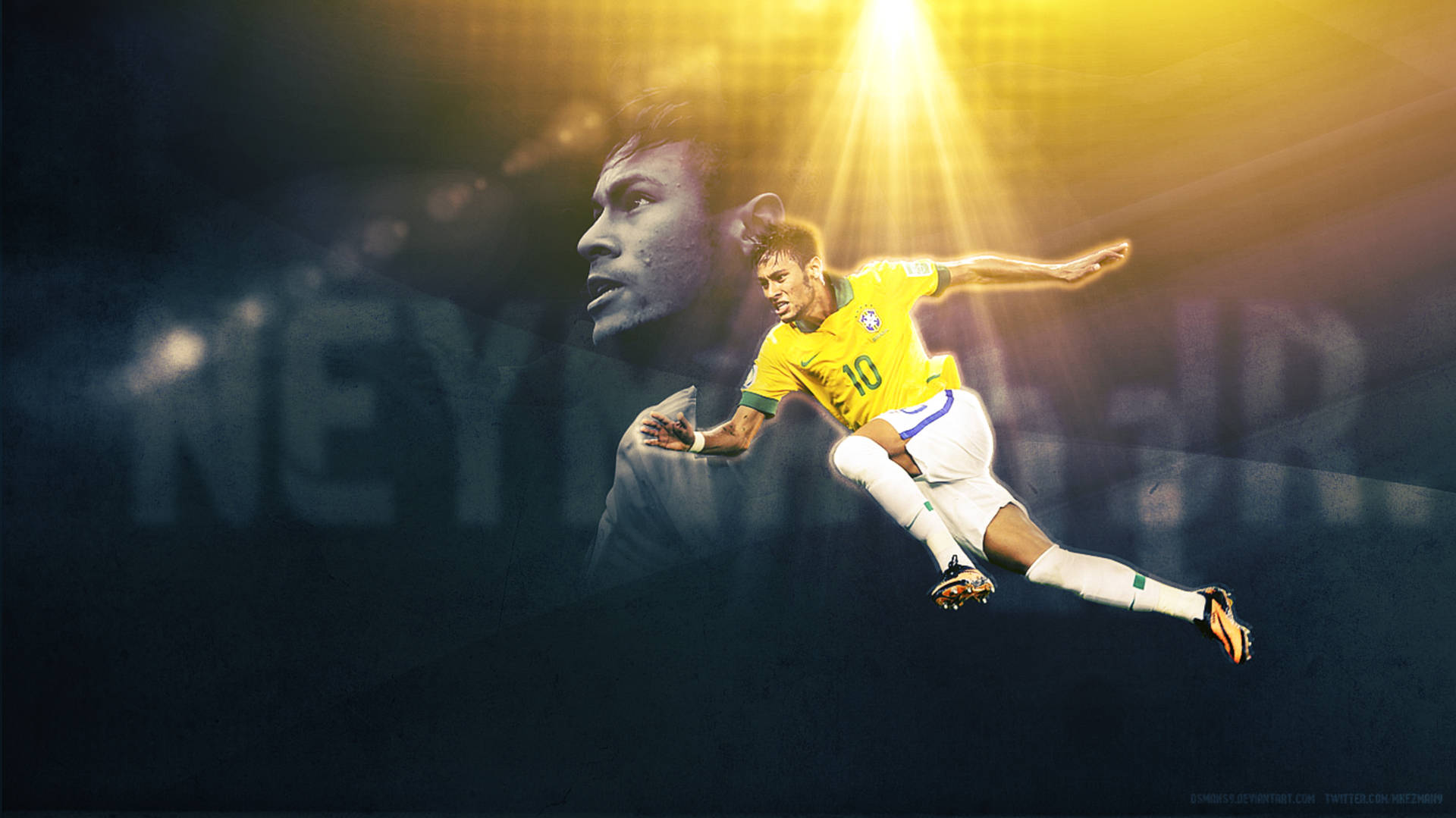 Download Spotlight On Neymar Jr Art Wallpaper