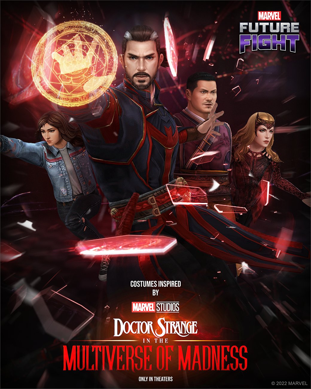 Marvel Future Fight this exclusive MARVEL Future Fight wallpaper featuring Uniforms from Marvel Studios' Doctor Strange in the Multiverse of Madness #MarvelFutureFight