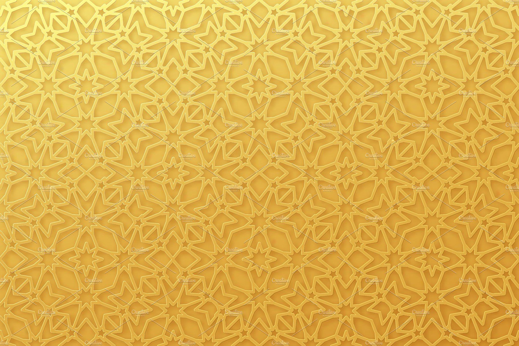 Arabic pattern background. Islamic gold ornament vector. Background patterns, Arabic pattern, Plain background colors