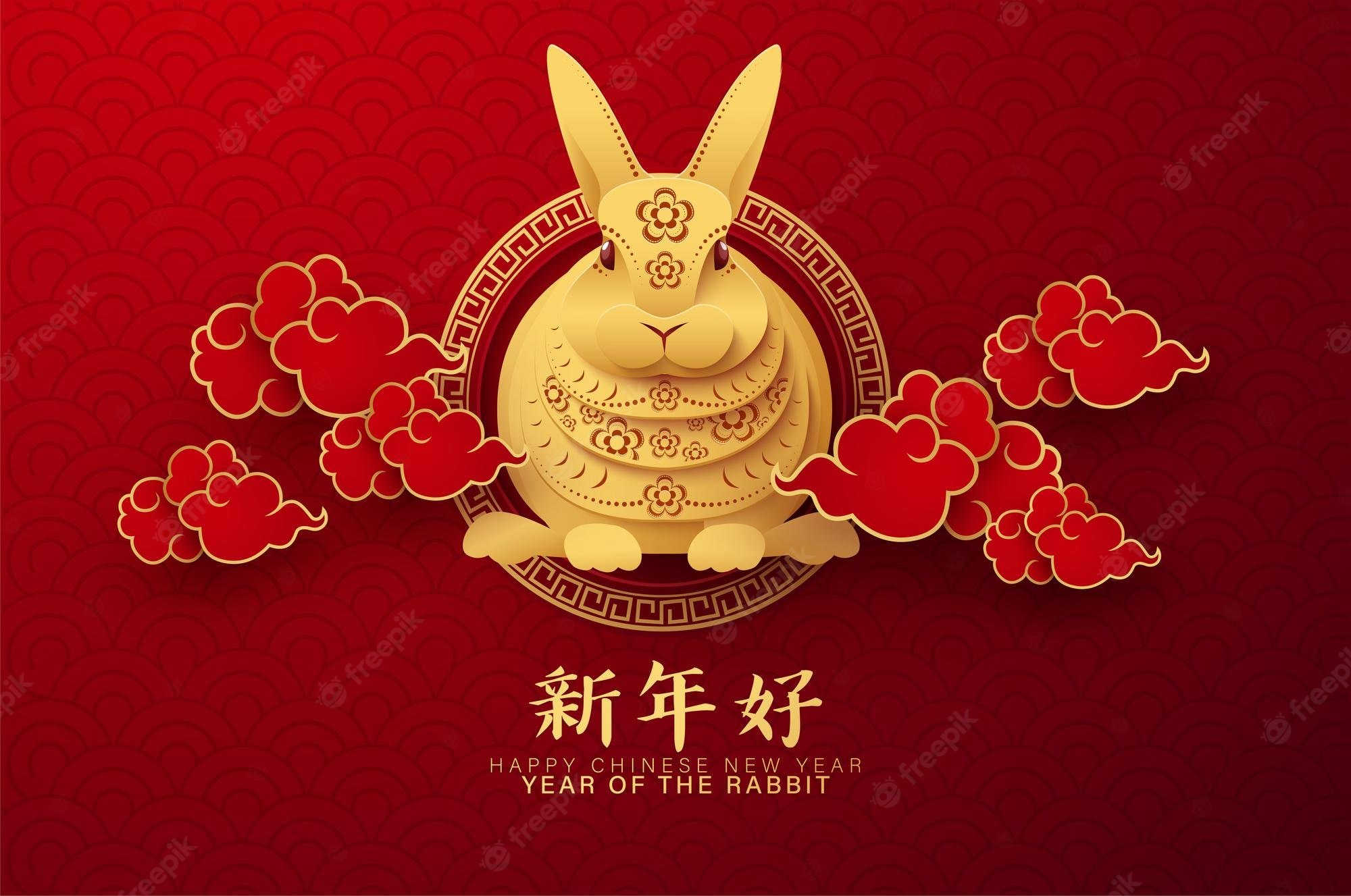 Chinese new year rabbit Image. Free Vectors, & PSD