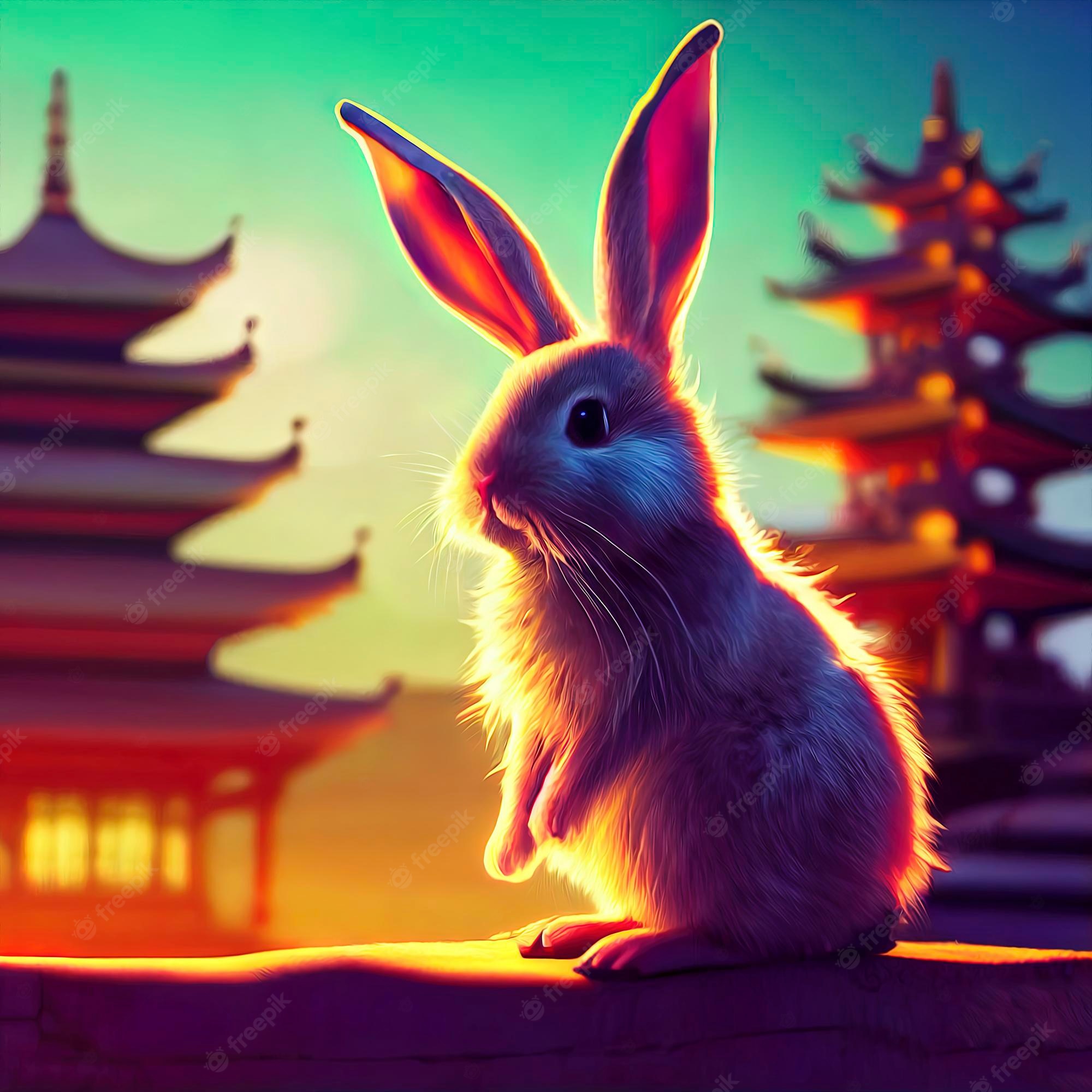 Premium Photo. Year of the rabbit happy chinese new year 2023