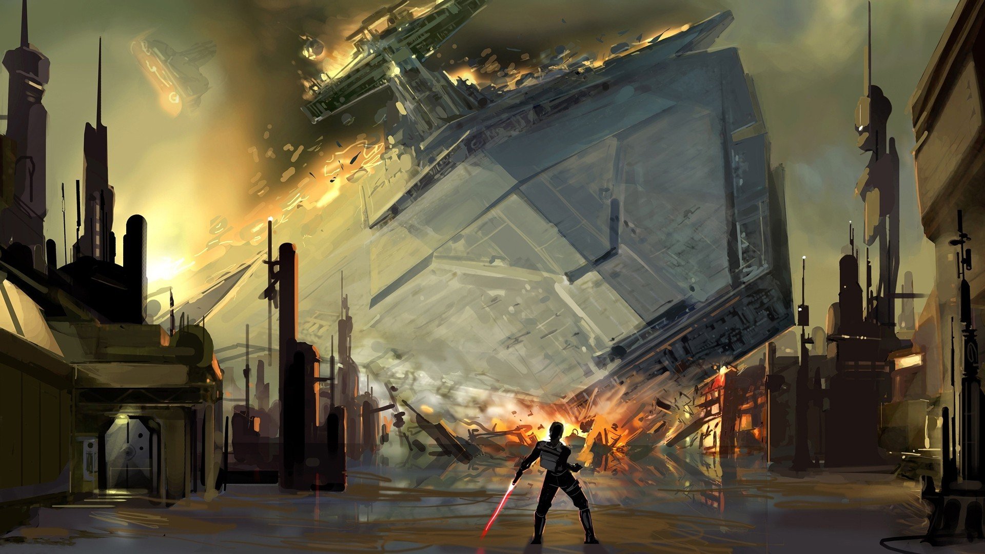 Star Wars digital art artwork wallpaperx1080