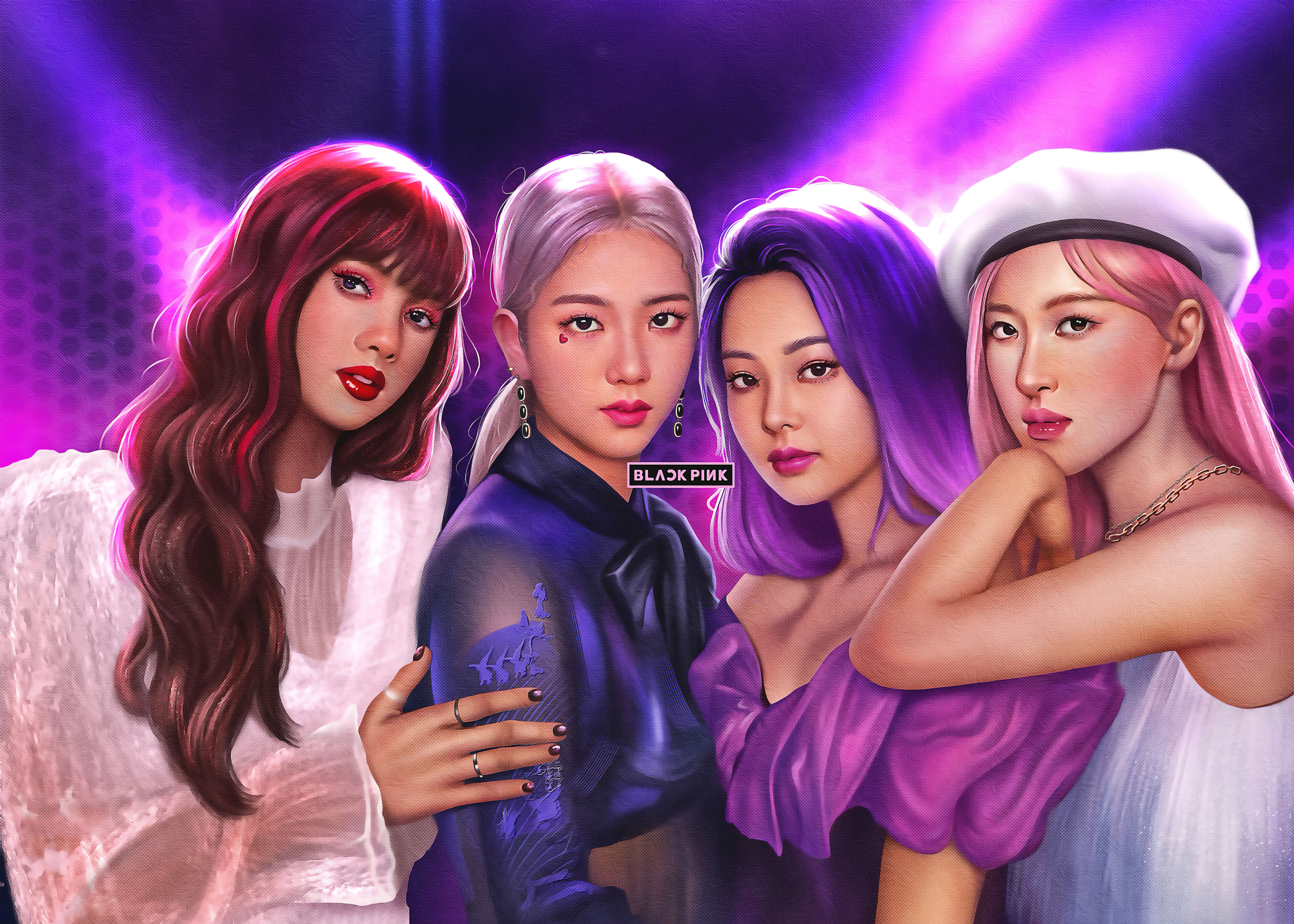 Lisa Wallpaper 4K, Jisoo, Jennie, Rose, Music