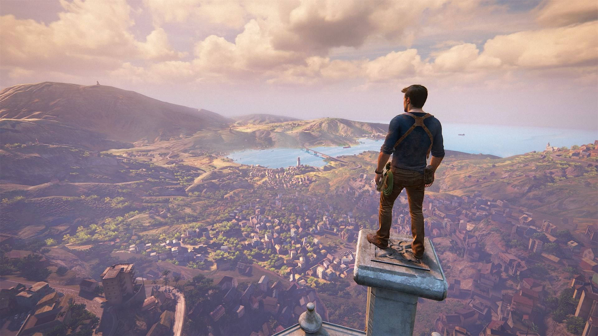 Download Uncharted Game City Aerial View Wallpaper