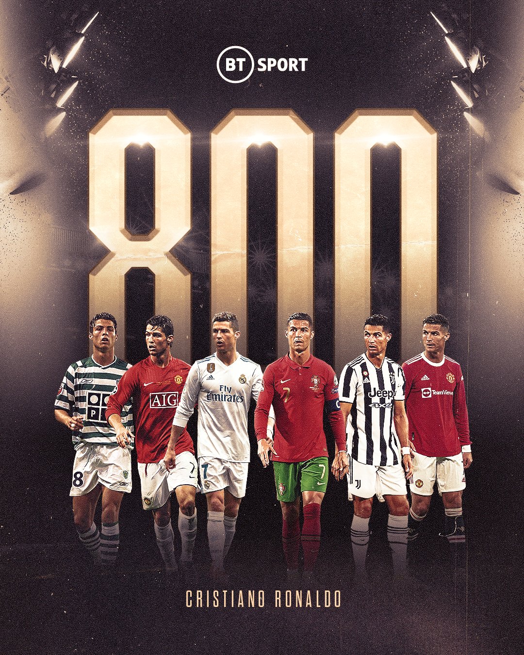 Football on BT Sport Ronaldo has now scored 800 career goals