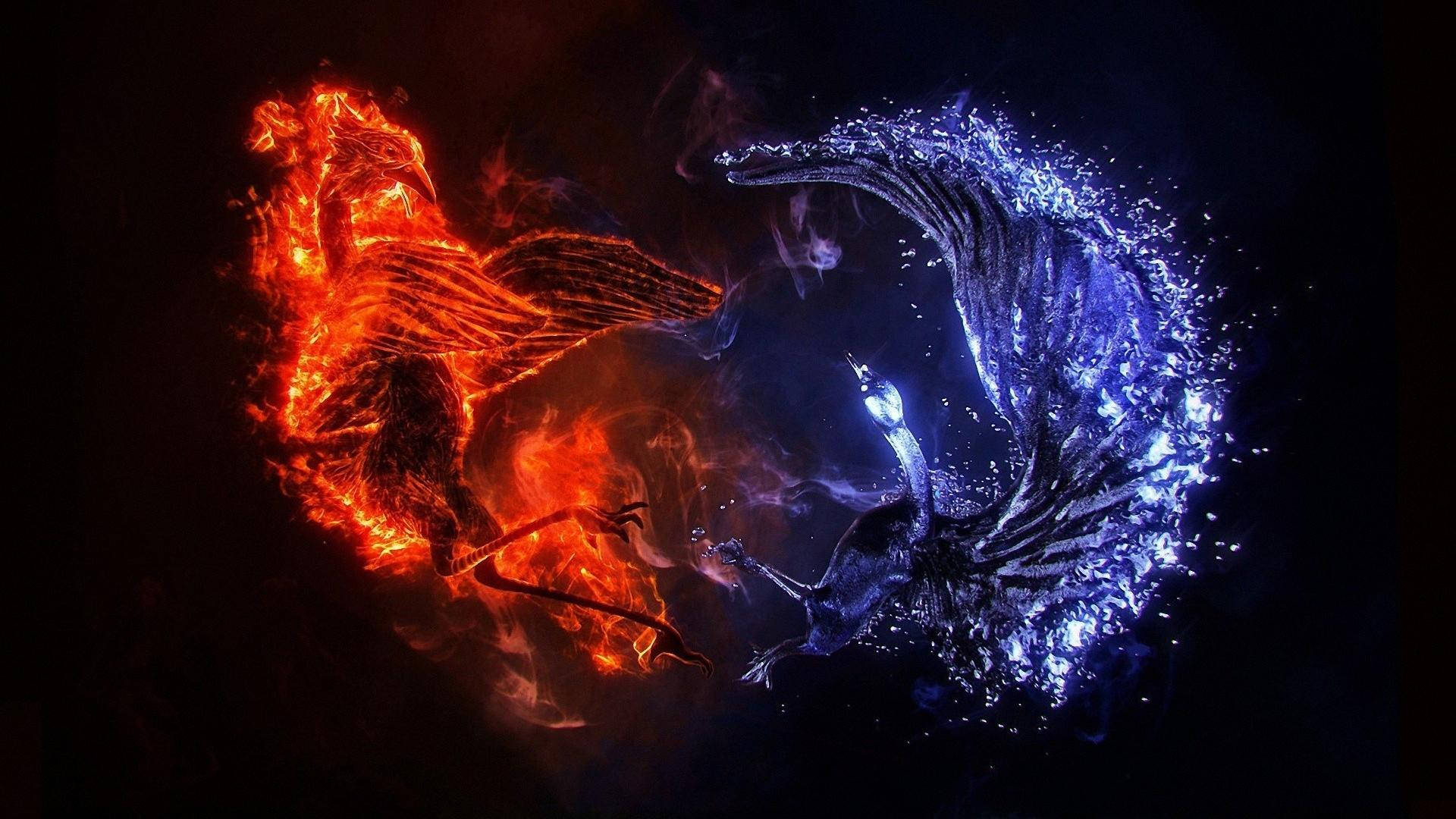 Download Fire And Ice Dragon Wallpaper