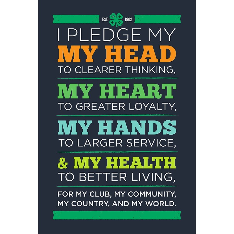 4 H Pledge Print Background