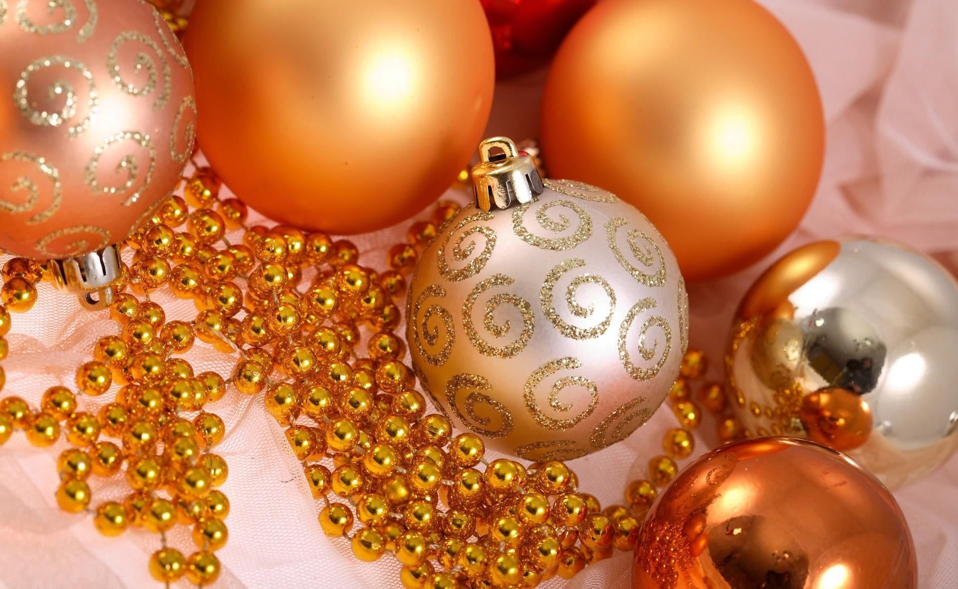 Orange Christmas Wallpaper