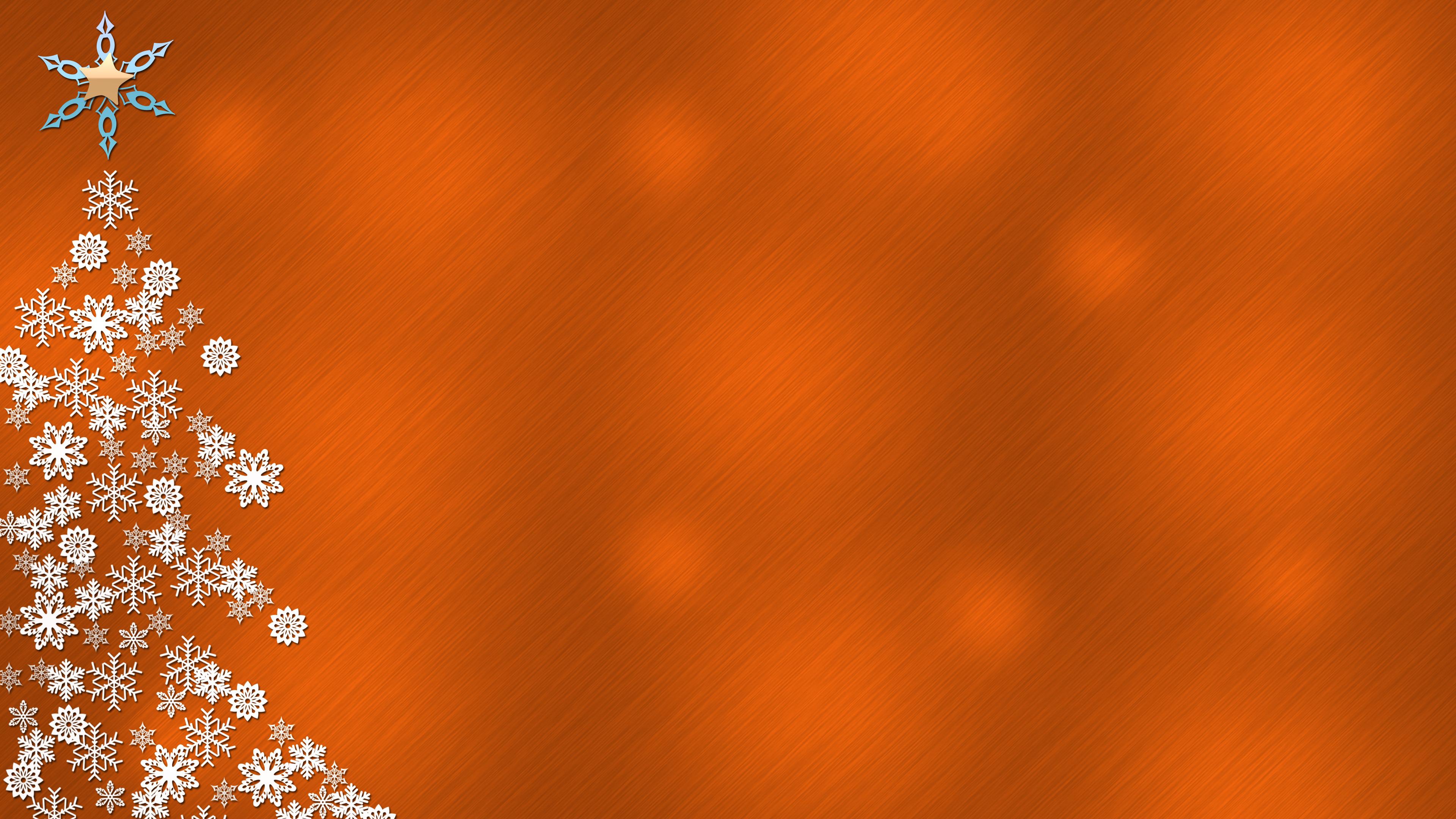 Orange Christmas Wallpaper