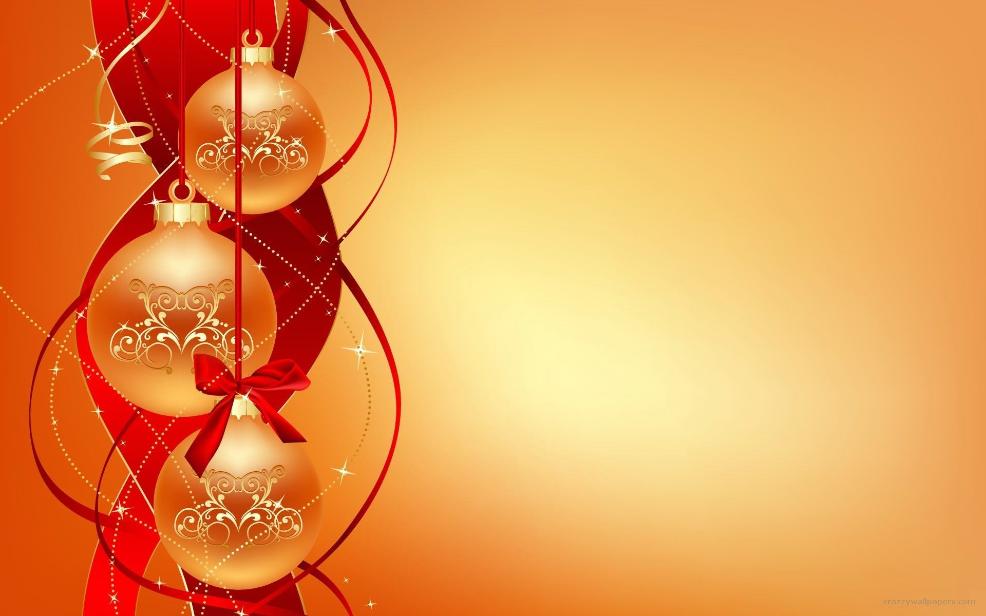 Orange Christmas Wallpaper