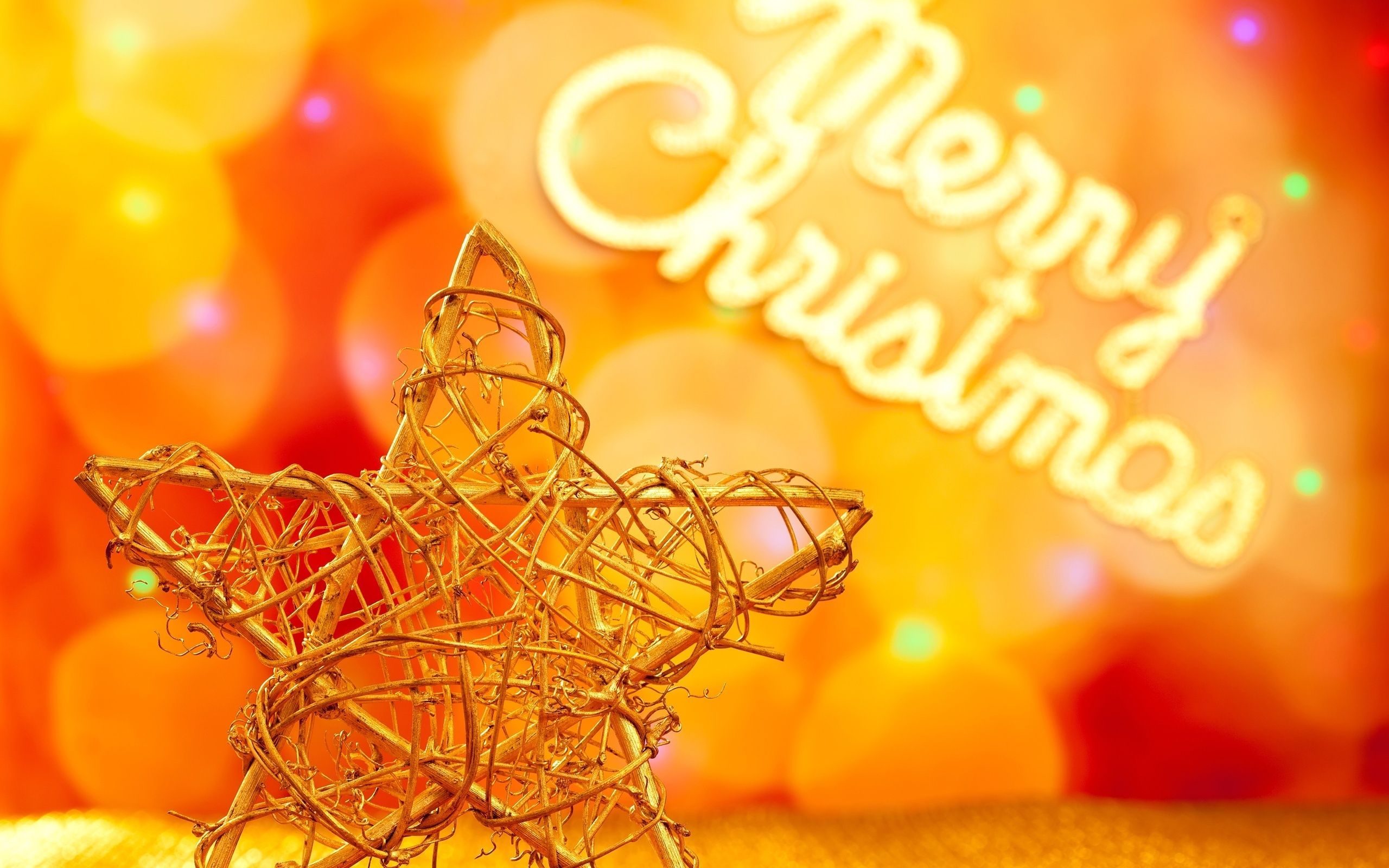 Orange Christmas Wallpaper