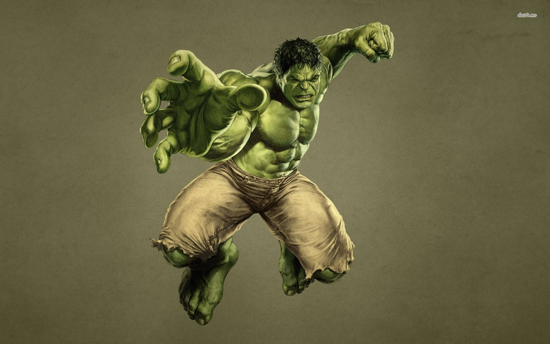 Download Hulk On Green Background Wallpaper