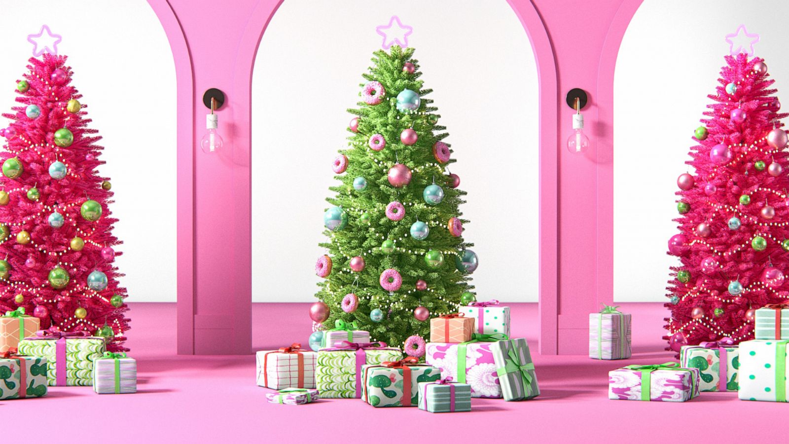 Pink Christmas Ornaments Wallpaper Free Pink Christmas Ornaments Background