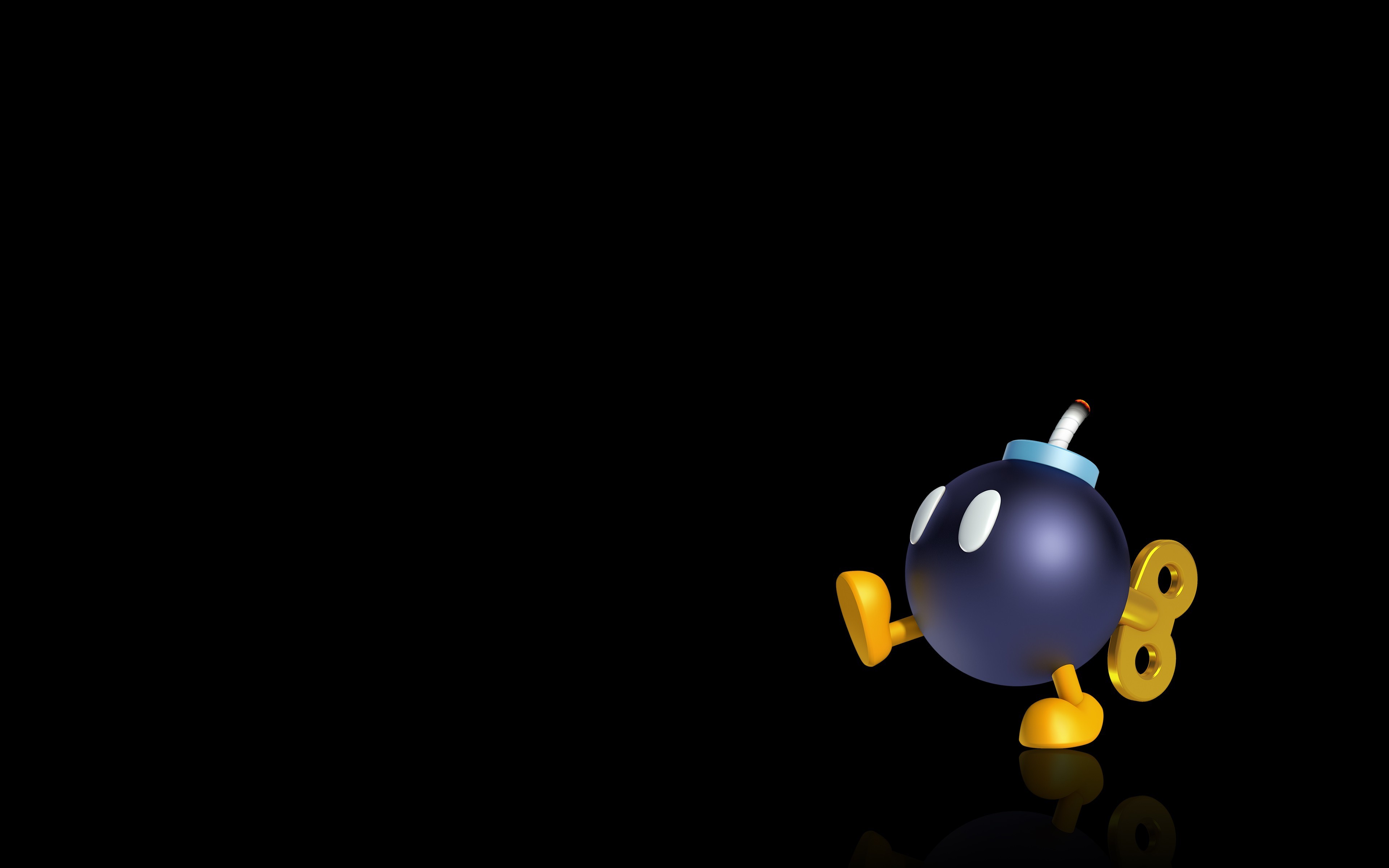 Mario Bros., Bob omb, Simple Background, Video Games Wallpaper HD / Desktop and Mobile Background