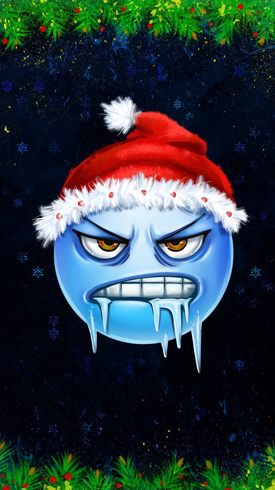 Winter Emoji Wallpaper, iPhone Wallpaper
