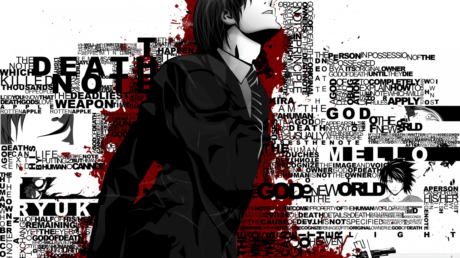 Death Note Typography Ultra HD Desktop Background Wallpaper for 4K UHD TV, Tablet