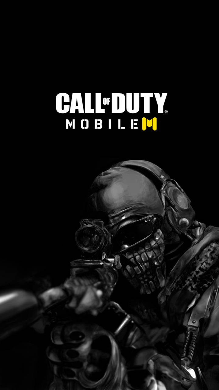 Download Call Of Duty Mobile Logo Ghost Focus Wallpaper