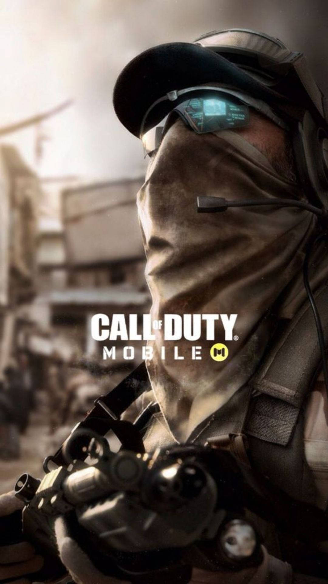 Download Call Of Duty Mobile Logo In Grey Wallpaper