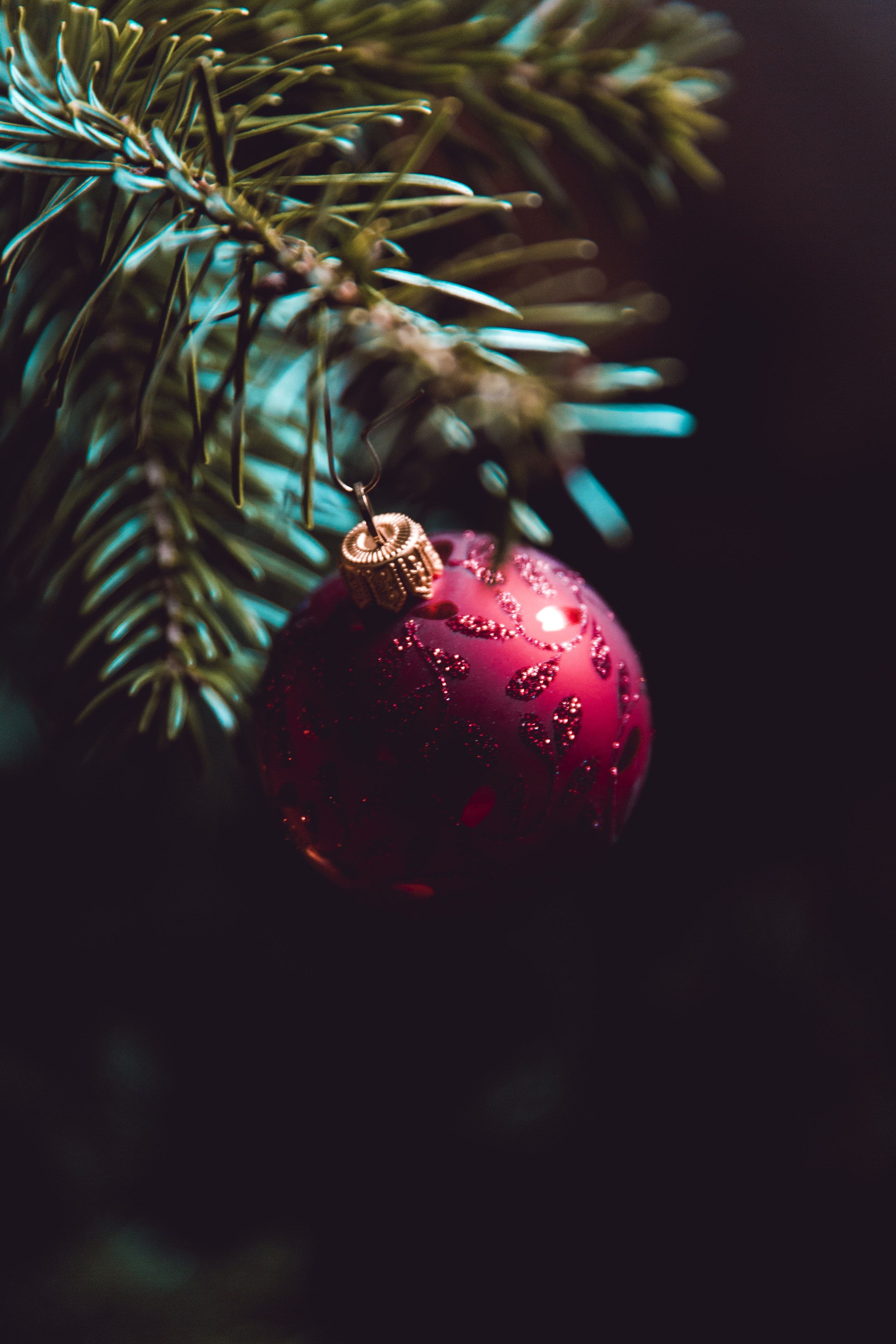 Download free image of Close up of Christmas tree decorations by Markus Spiske about christmas, new year, christmas photo, christmas tree, and christmas background 432435