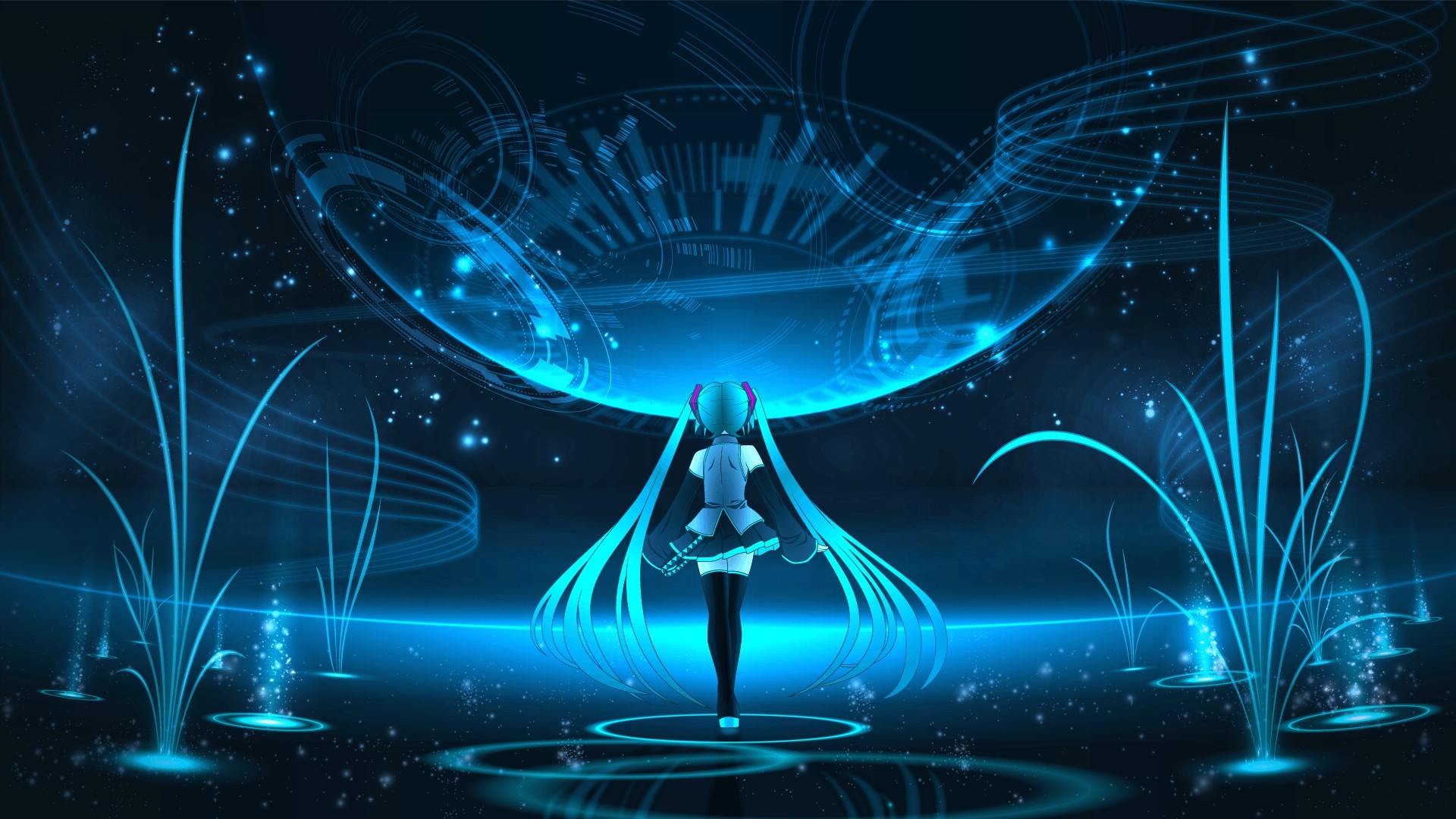 Anime Neon Blue Wallpapers - Wallpaper Cave