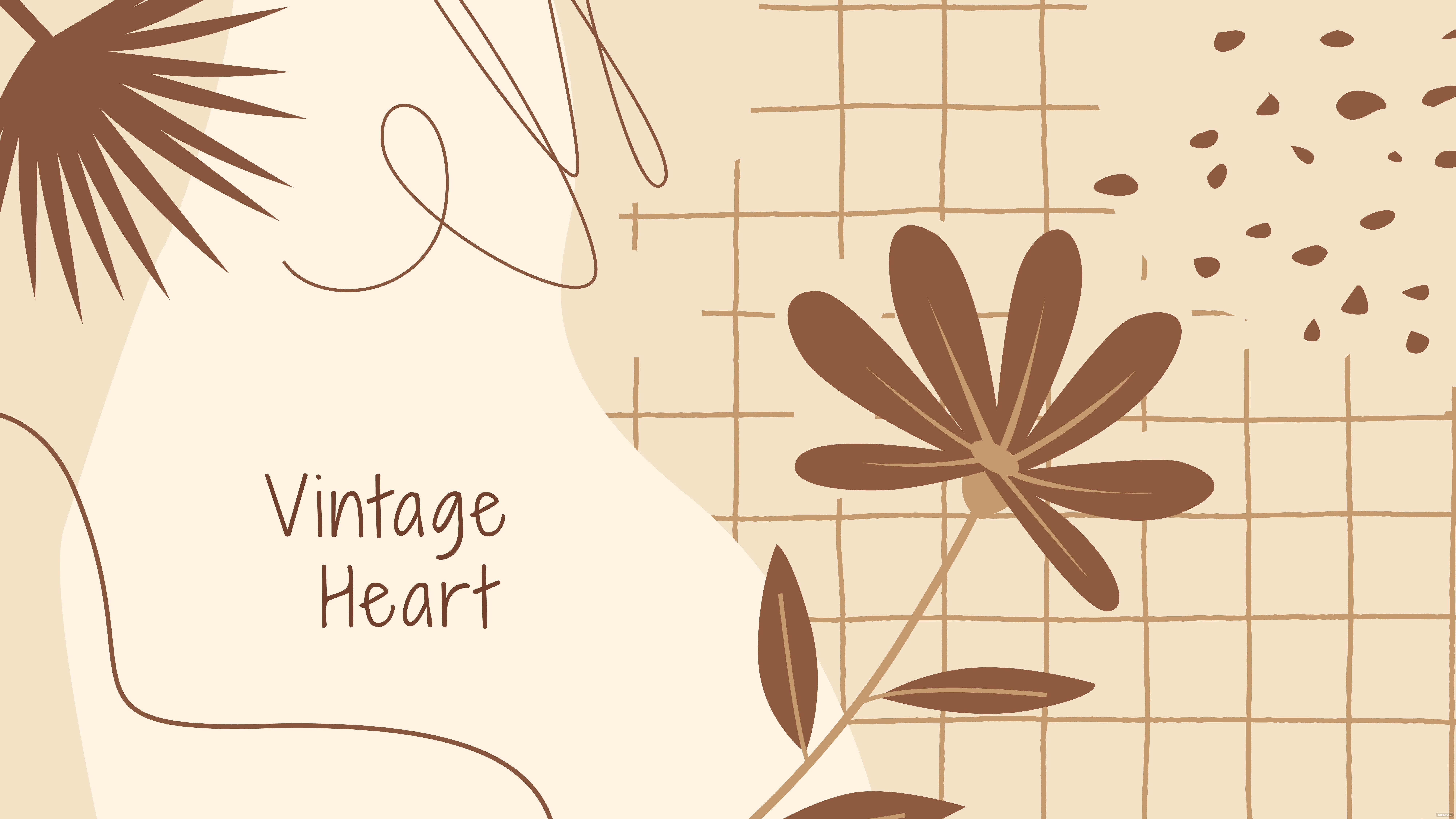 Free Floral Brown Wallpaper, Illustrator, JPG, PNG, SVG