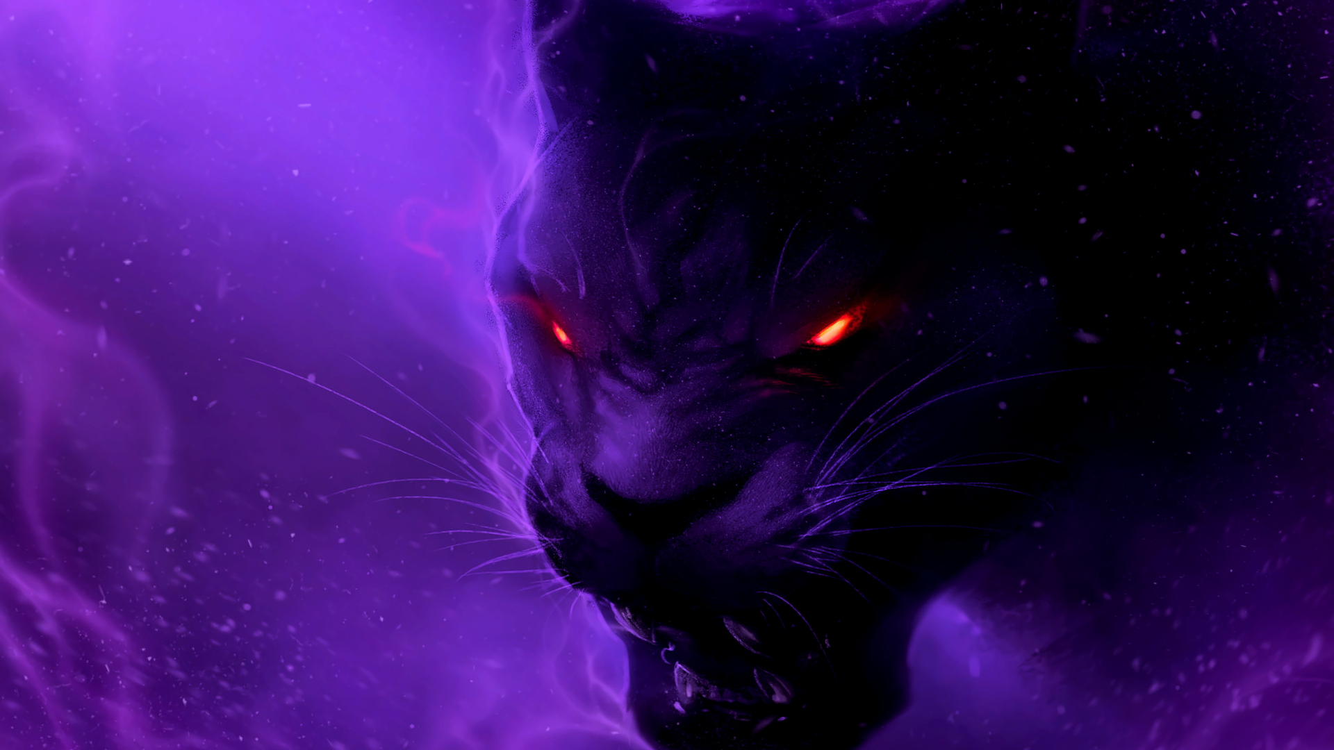 Download Panther, Eyes, Art Wallpaper in 1920x1080 Resolution