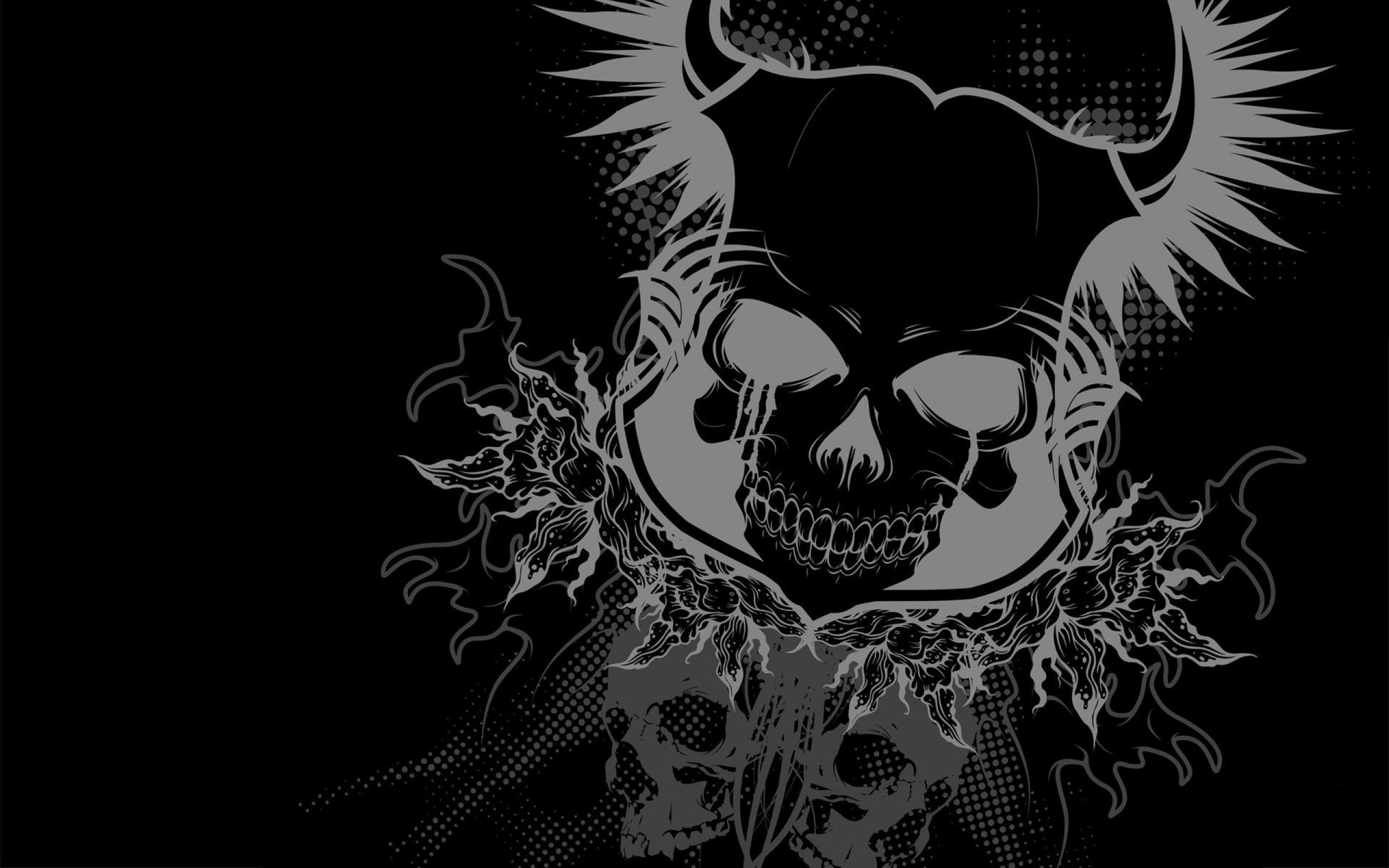 dark, Skull, Evil, Horror, Skulls, Art, Artwork, Skeleton Wallpaper HD / Desktop and Mobile Background