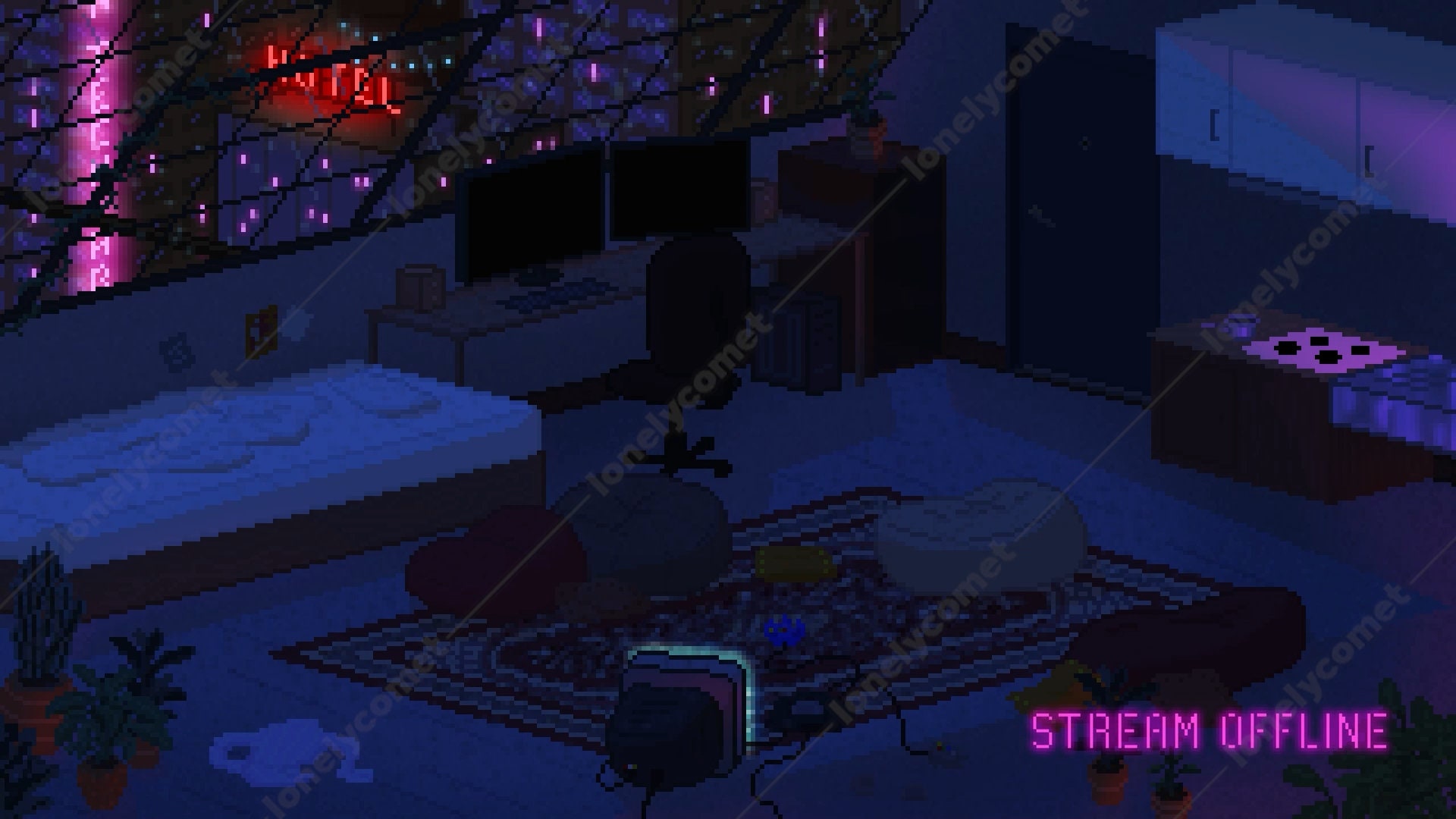 X Animated Pixel Cozy Room Streaming Screens