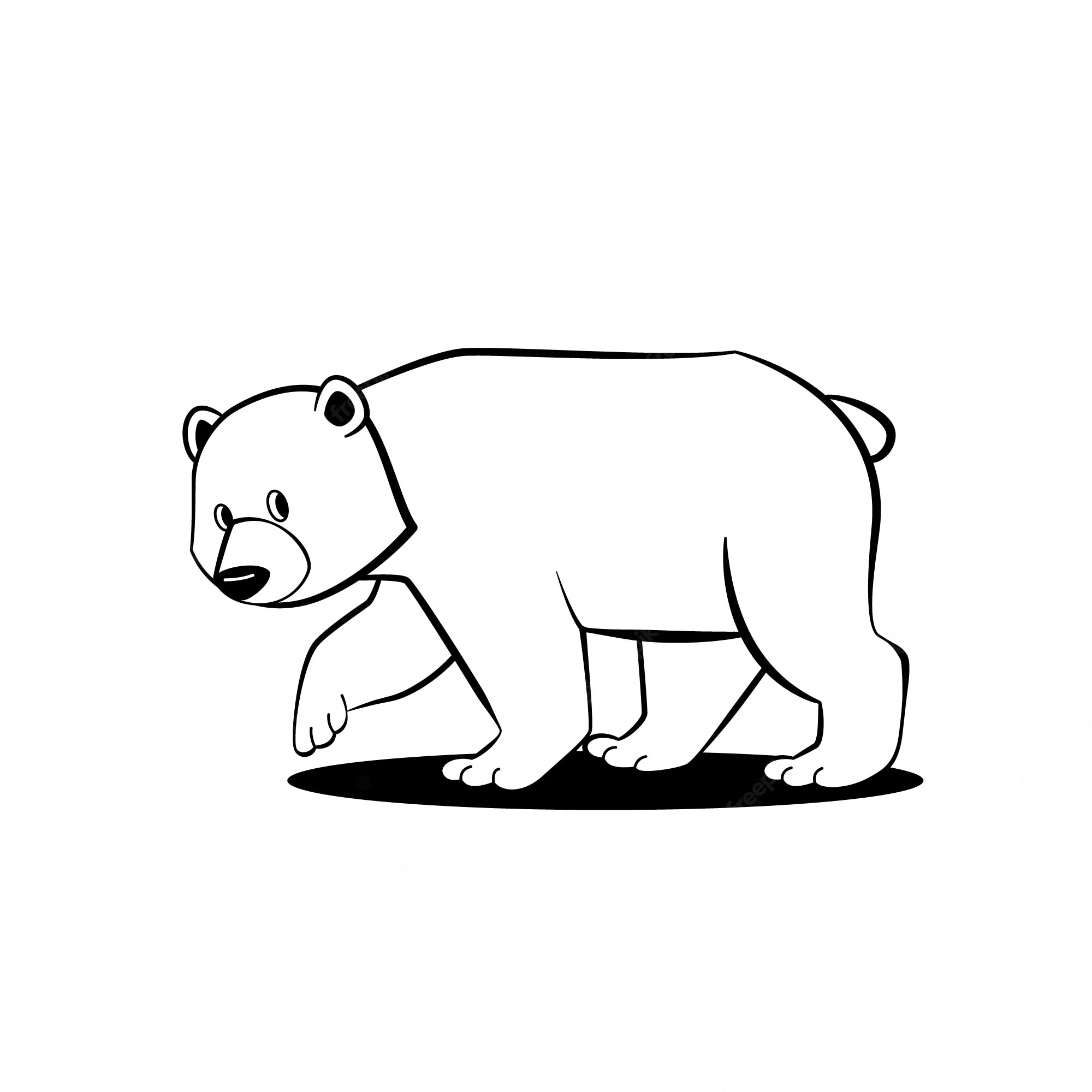 Bear outline Image. Free Vectors, & PSD