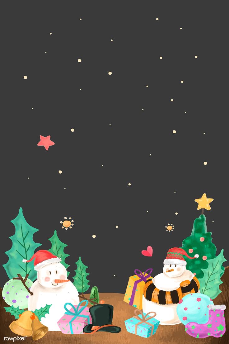 Cute snowman on Christmas night background vector / mac #Christmas. Cute snowman, Christmas card image, Cute christmas wallpaper
