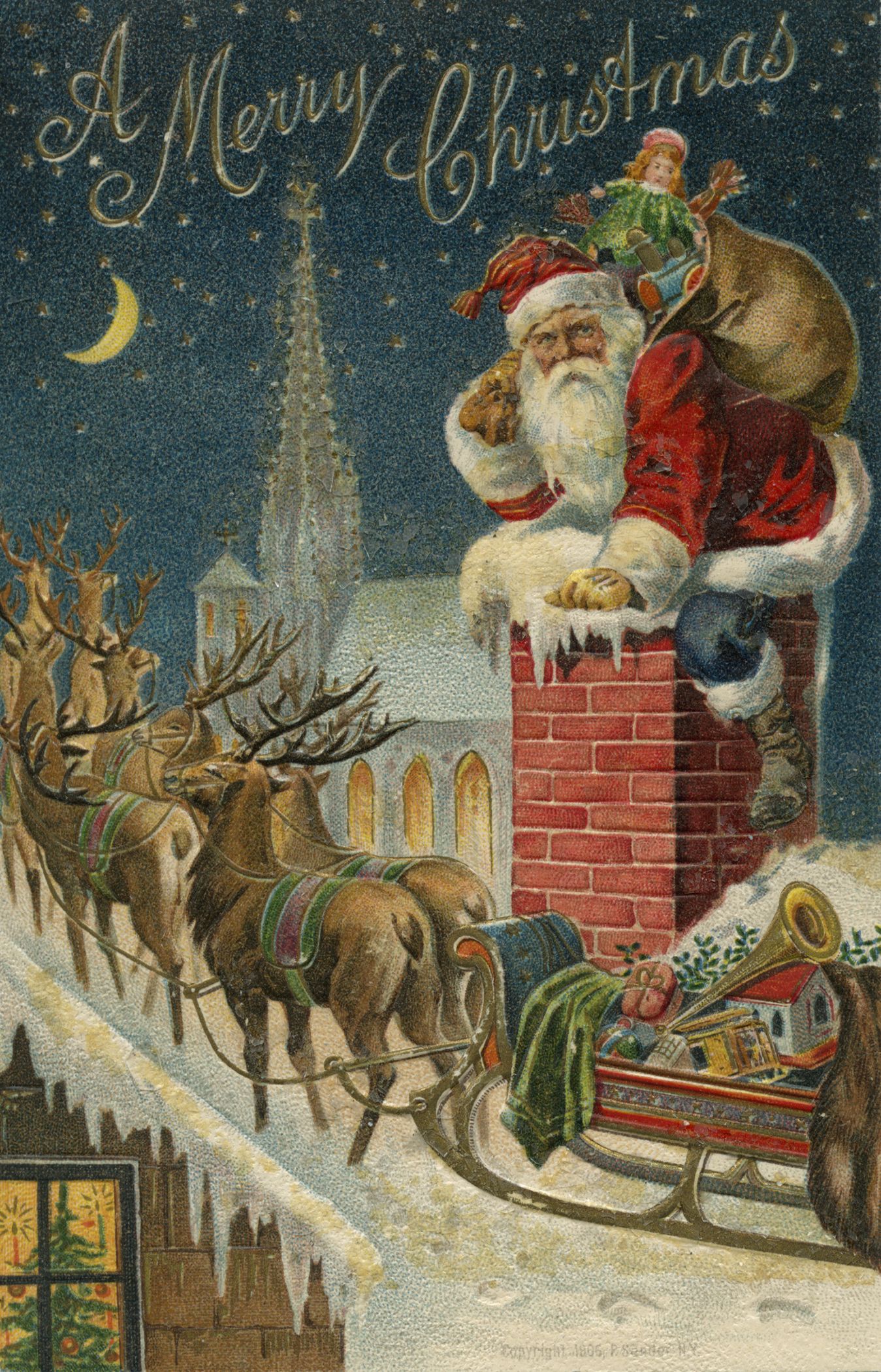 Vintage Christmas Santa Wallpaper Free Vintage Christmas Santa Background