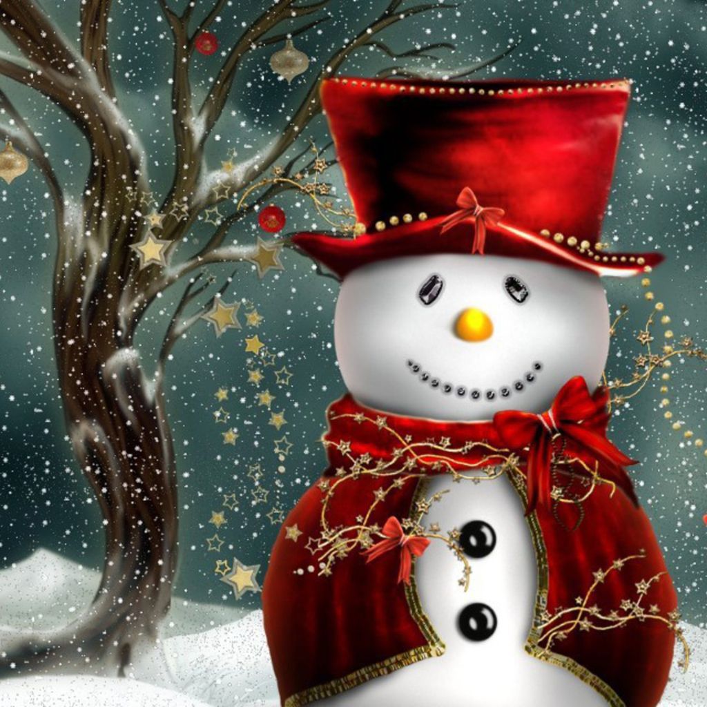 Christmas snowman iPad wallpaper. Yılbaşı kartları, Yılbaşı duvar kağıdı, Vintage noel