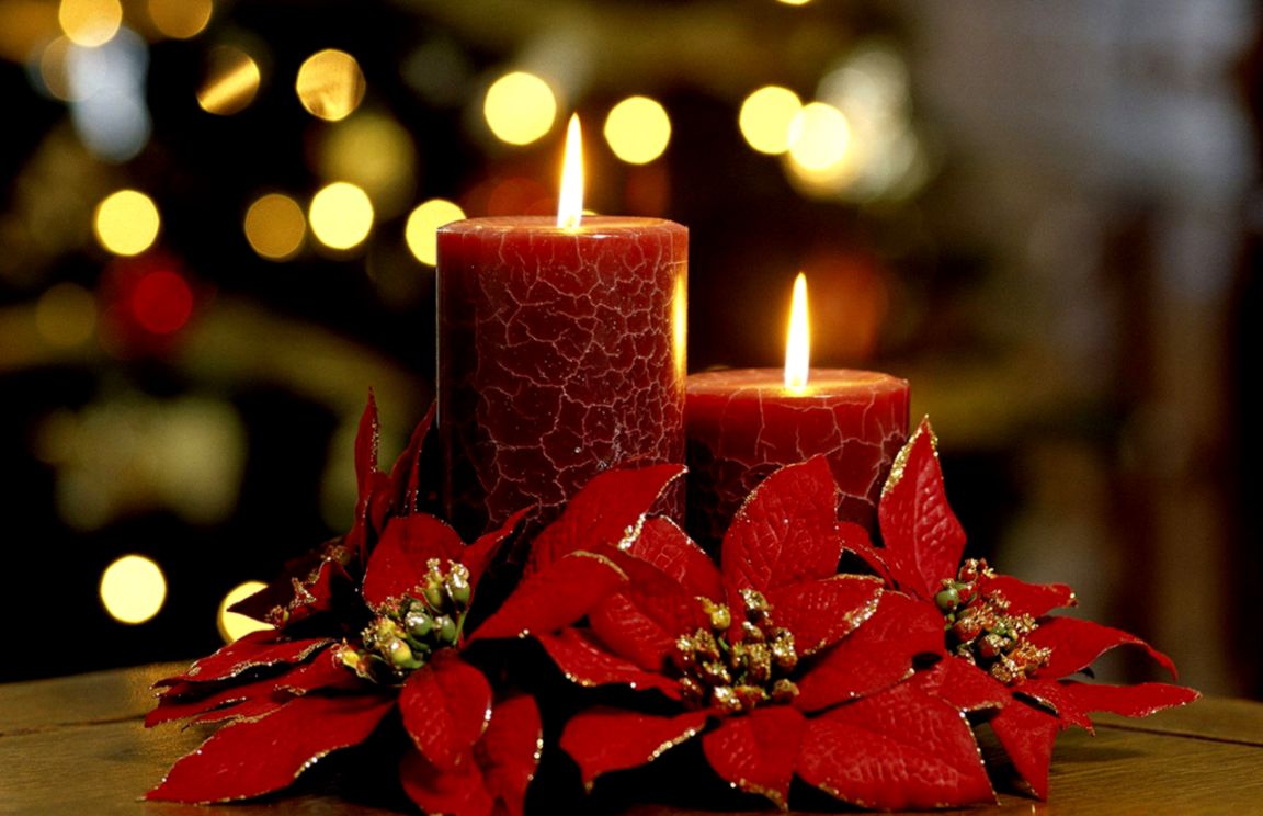 Christmas Desktop Wallpaper Free Download Group Ornaments And Candles