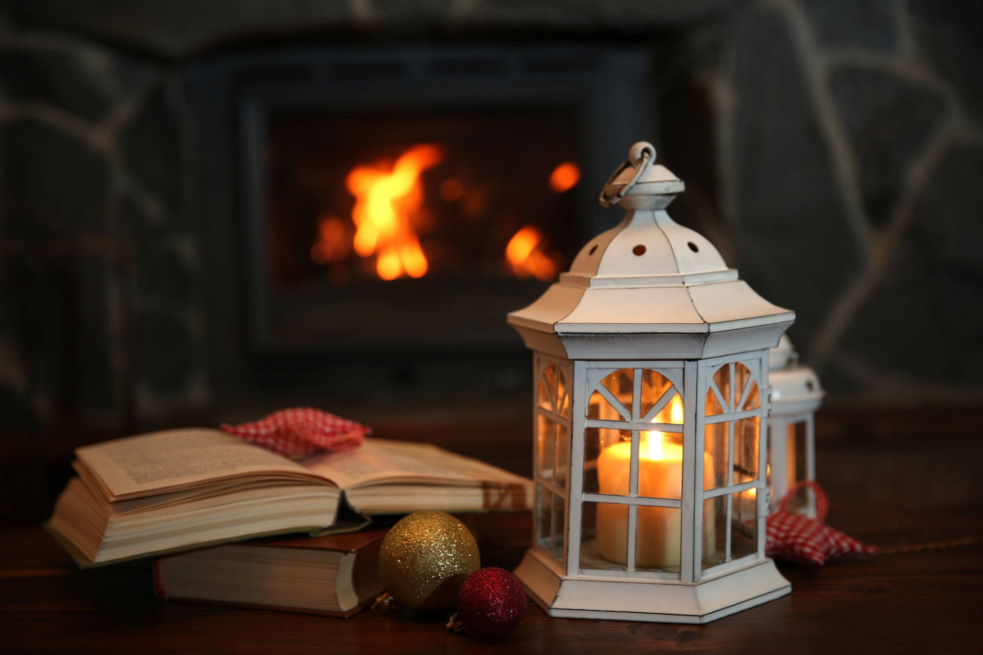 Download Chilling By The Fire Cozy Winter Wallpaper