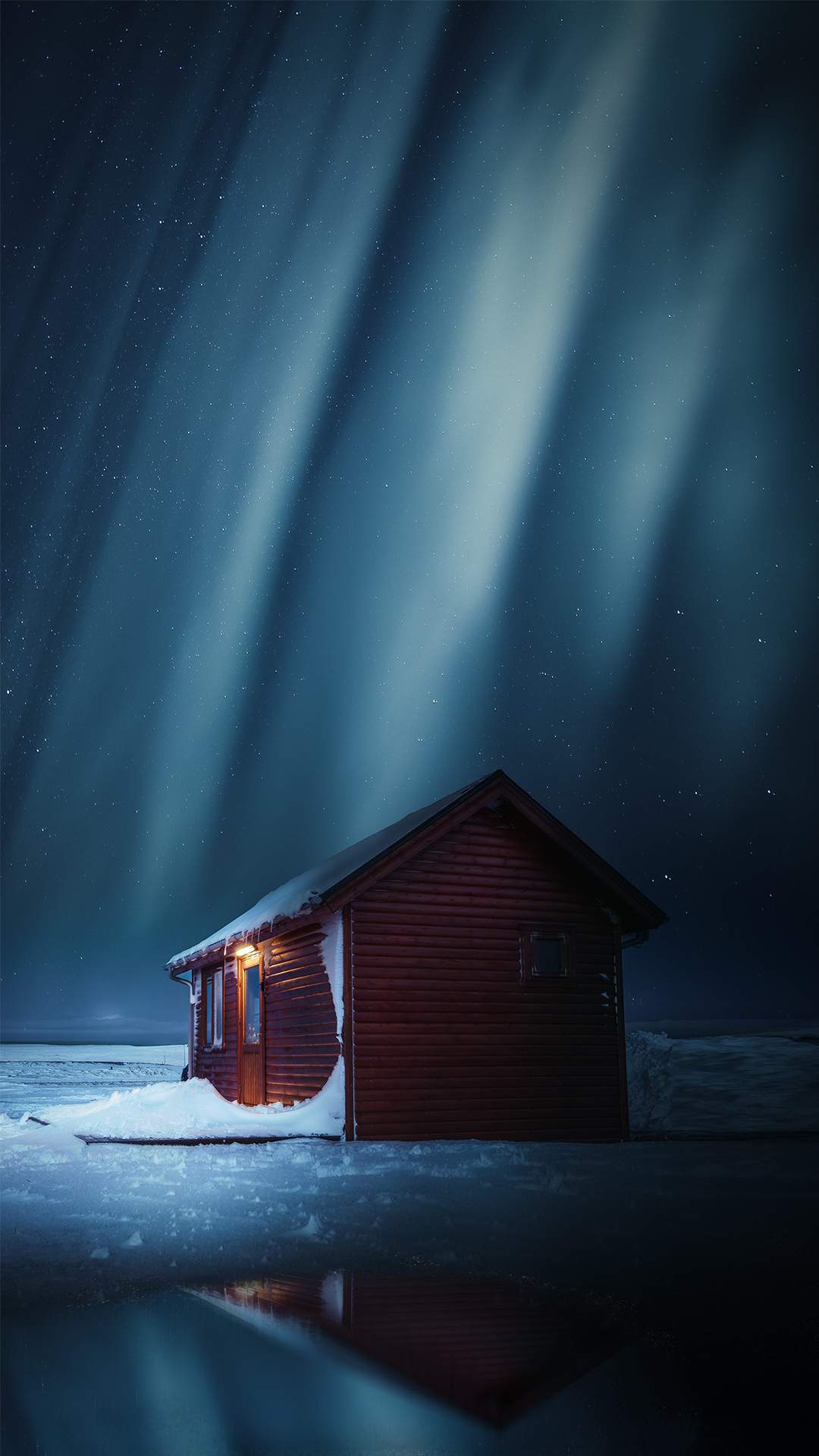 Winter Cabin Northern Lights IPhone Wallpaper Wallpaper, iPhone Wallpaper
