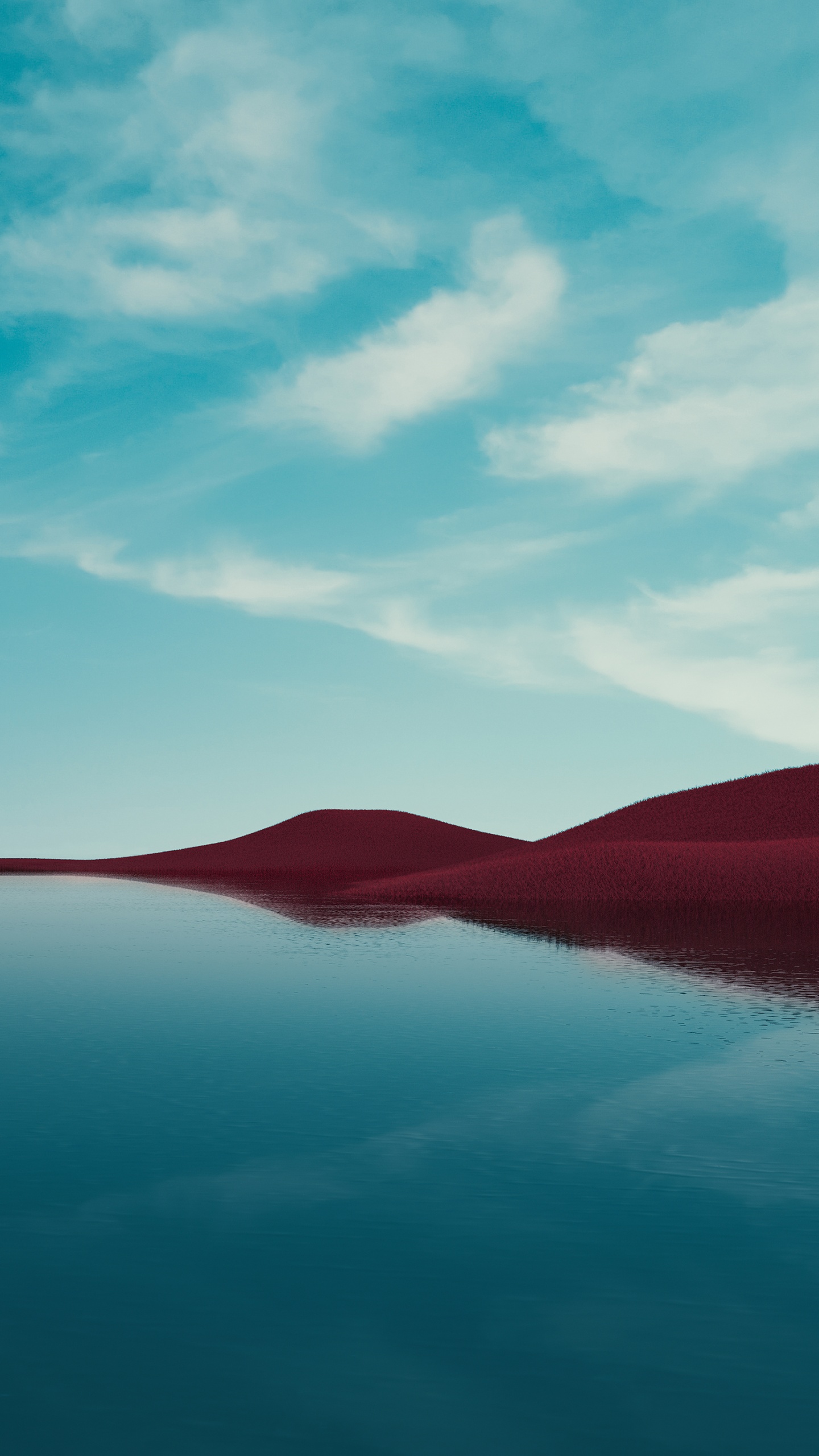 Lone tree Wallpaper 4K, Lake, Dry fields, Nature