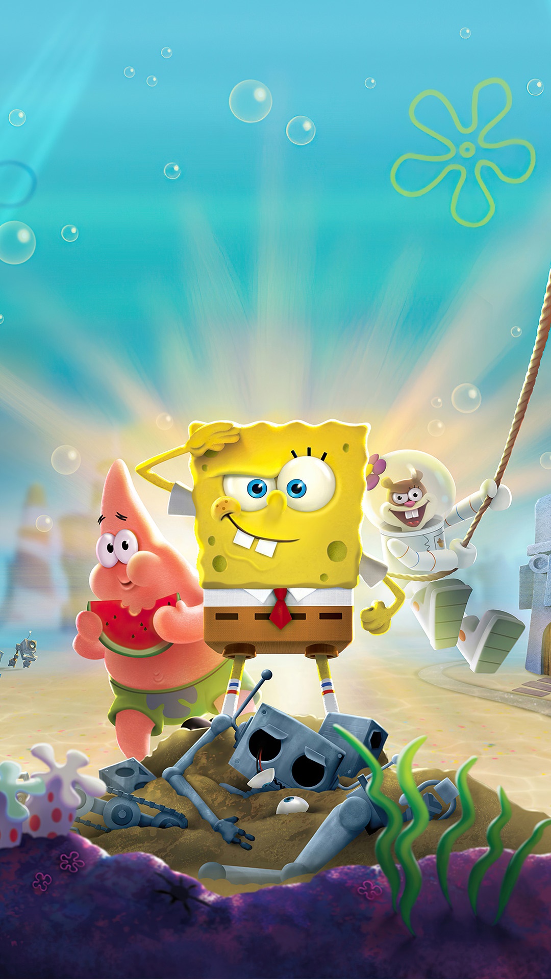 1920x1080 Spongebob, Patrick, Baseball bat, Art wallpaper JPG Gallery HD Wallpaper