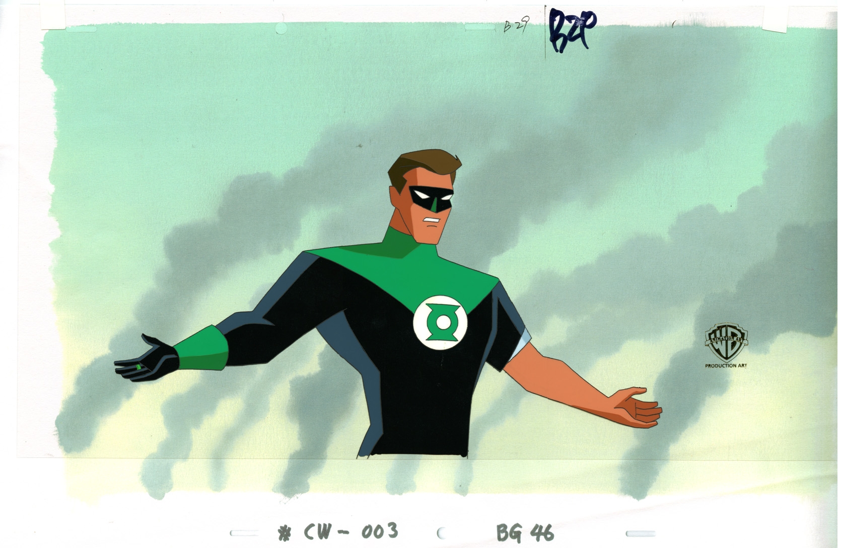 SUPERMAN: The Animated Series Animation Cell featuring GREEN LANTERN!, in Brendon and Brian Fraim's Our Animation Cel Collection Comic Art Gallery Room