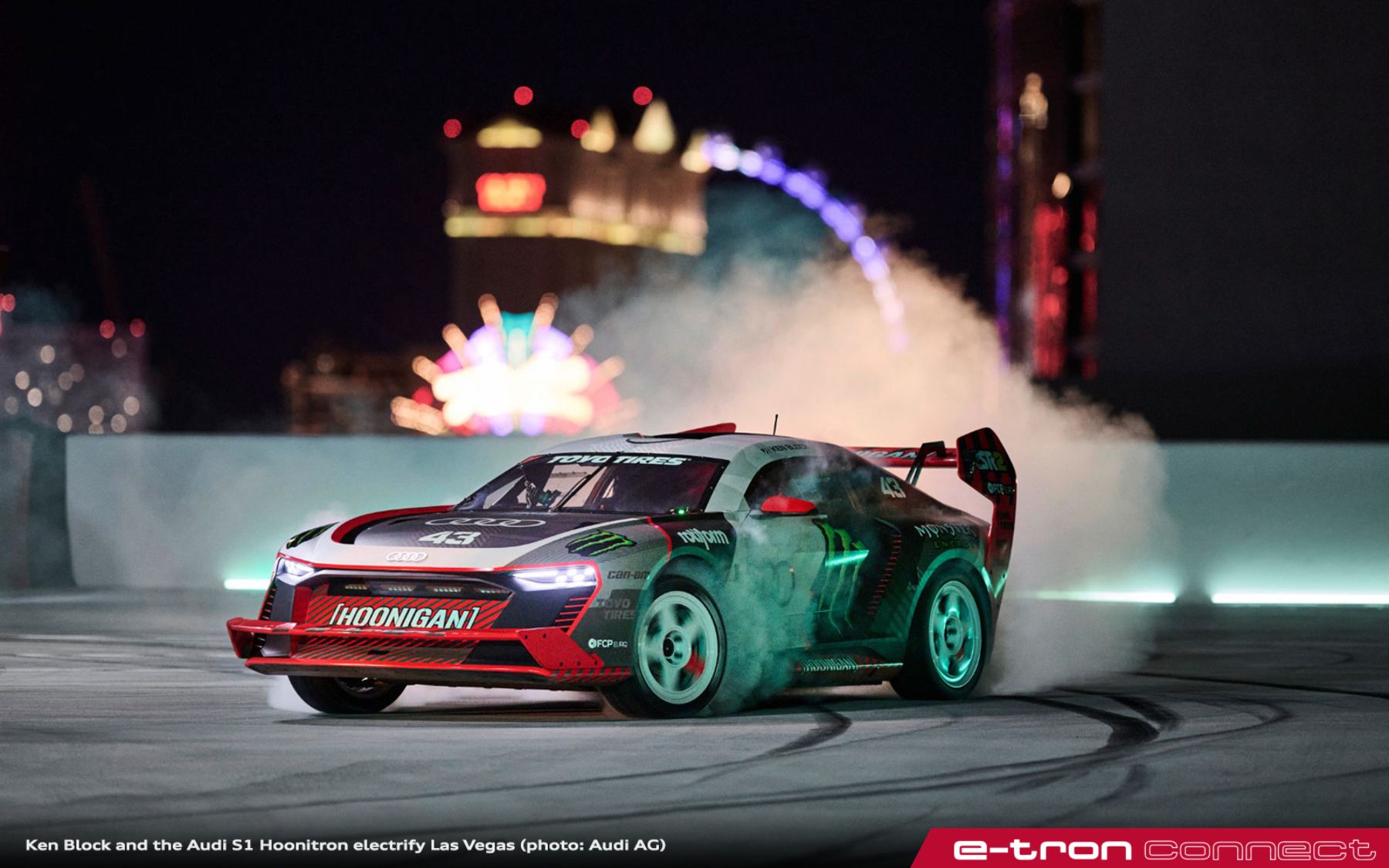 Ken Block and the Audi S1 Hoonitron electrify Las Vegas 16 Club North America