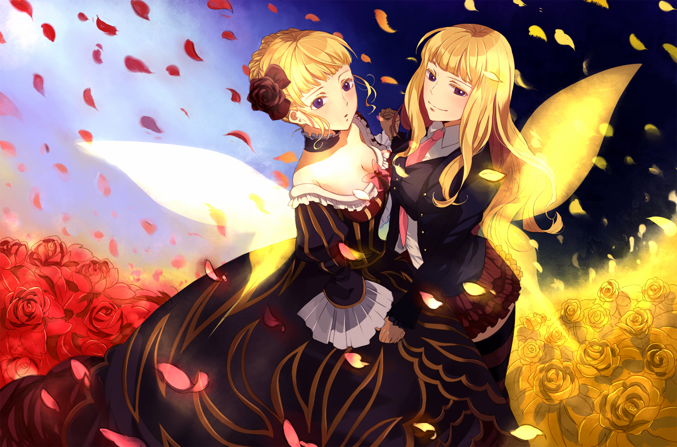 beatrice flowers rose umineko no naku koro ni. konachan.com.com Anime Wallpaper