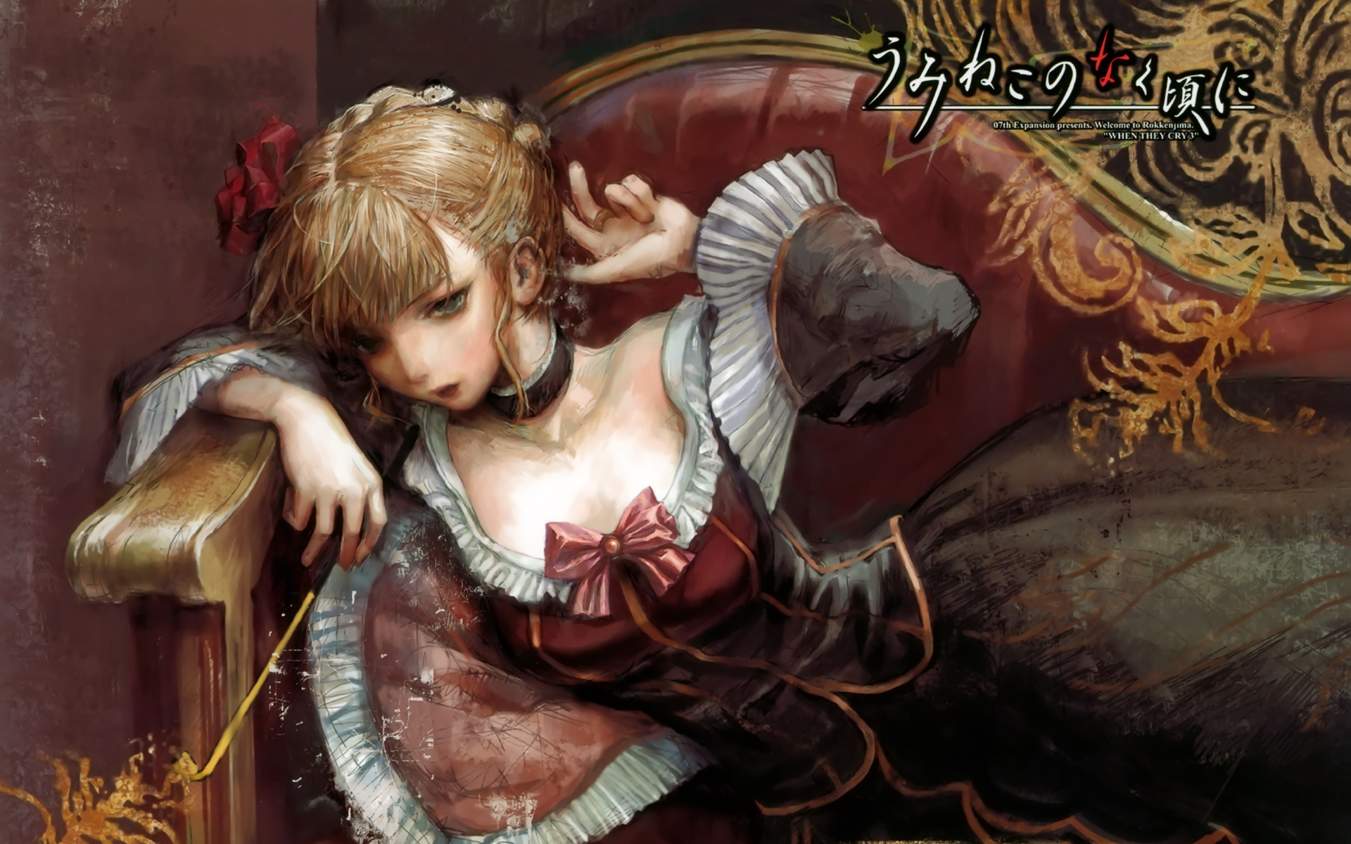 fuyuno haruaki umineko no naku koro ni beatrice dress wallpaper