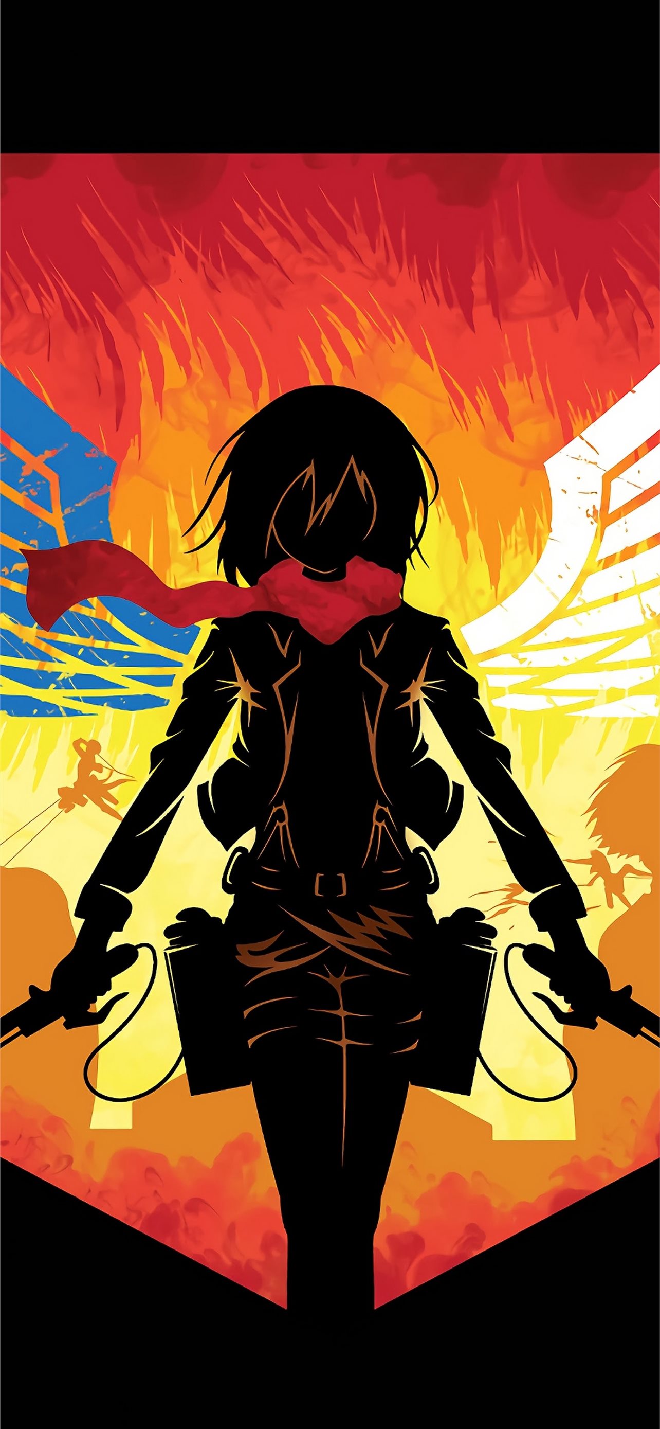 Mikasa Attack on Titan 4K iPhone Wallpaper Free Download