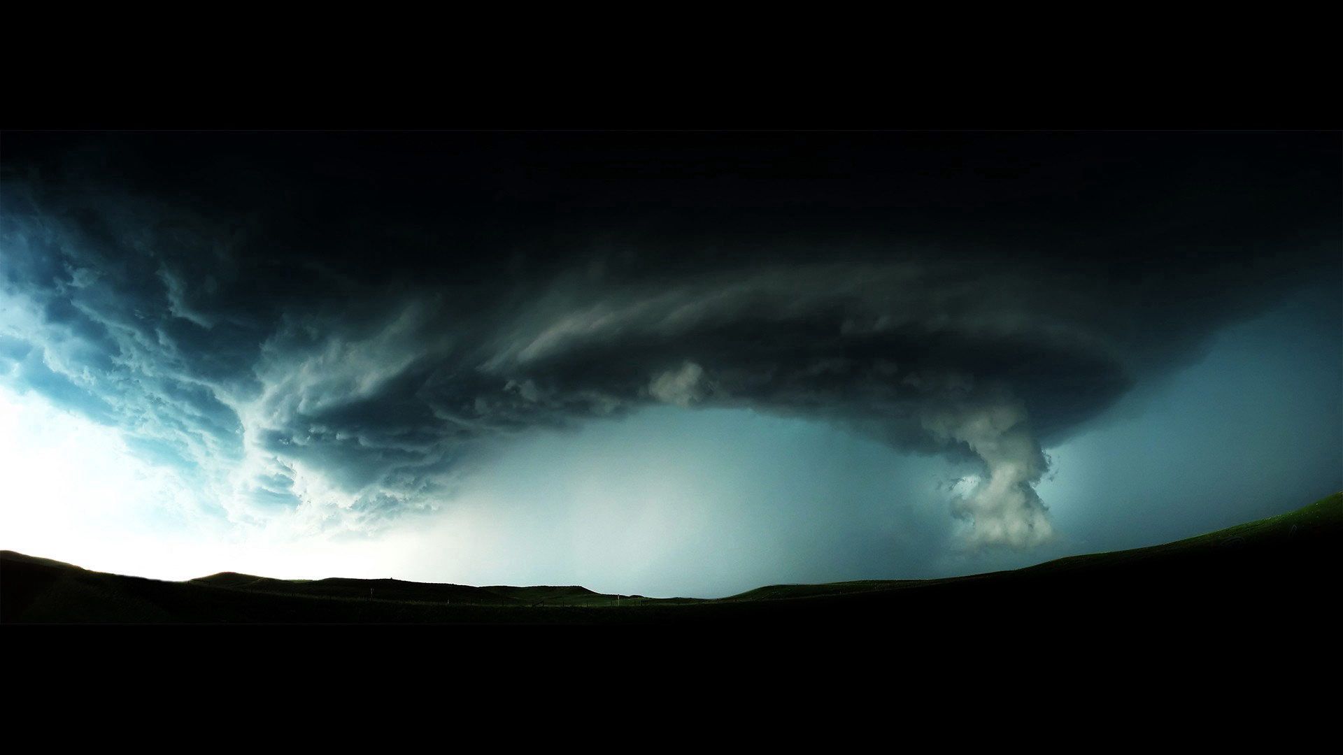 Download wallpaper 1920x1080 tornado, natural disaster, danger, dark, storm HD background