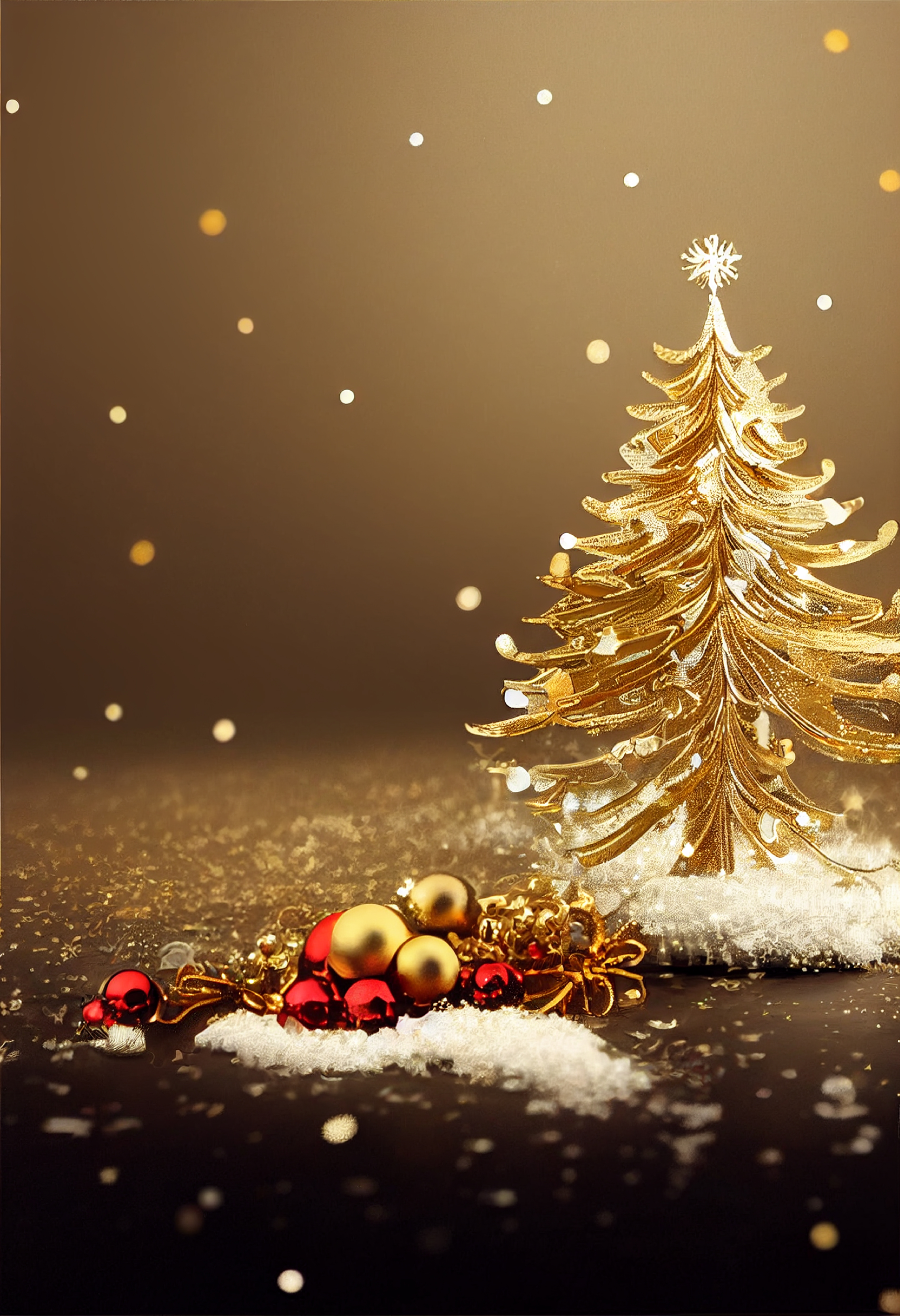 gold christmas tree background