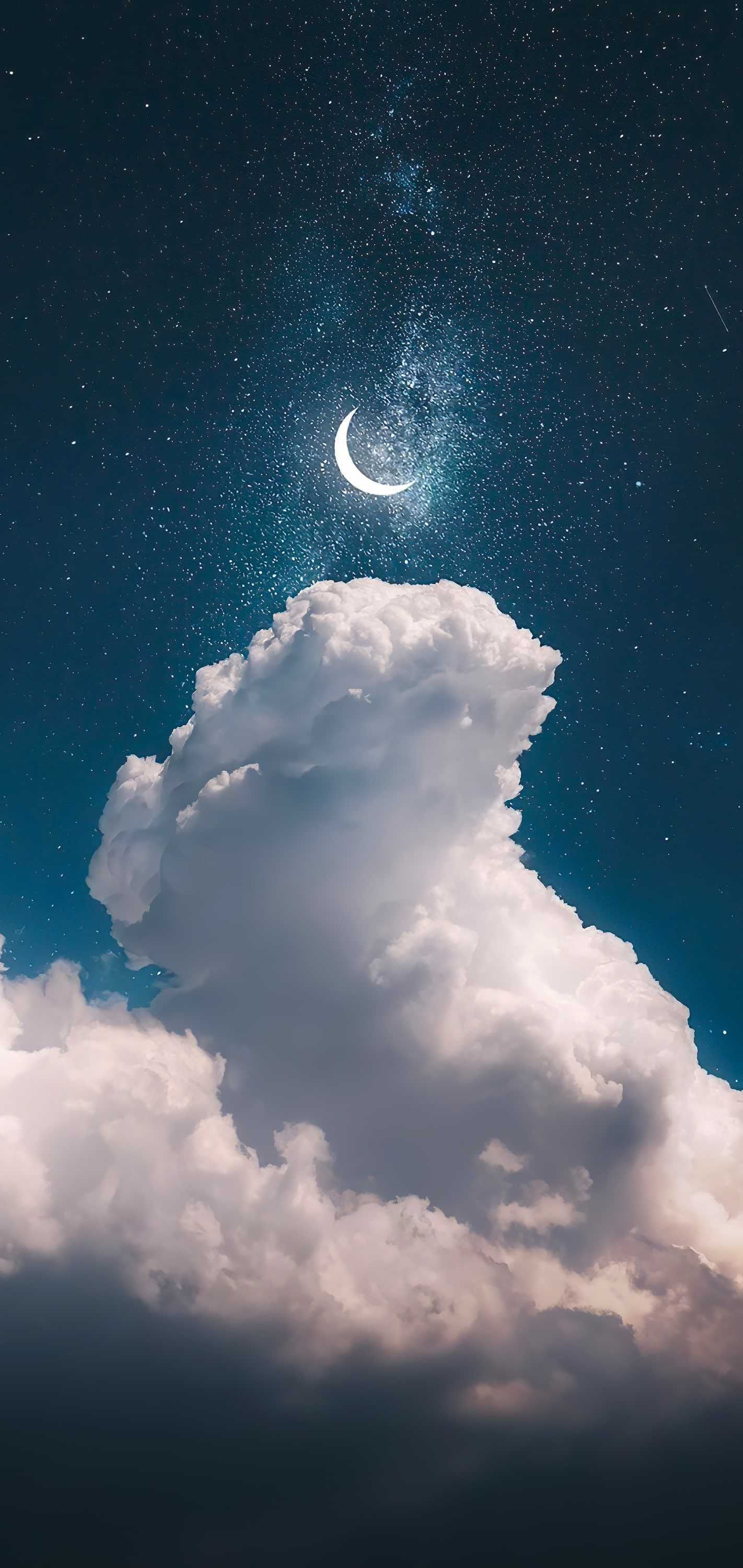 Night Sky Wallpaper Browse Night Sky Wallpaper with collections of Background, Galaxy, iPhone, Mo. Night sky wallpaper, Night sky moon, Beautiful nature wallpaper